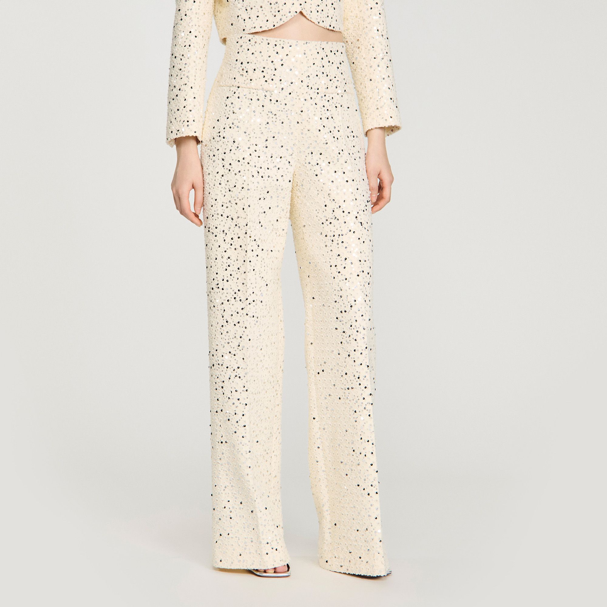 Sandro - Quần dài đính sequin