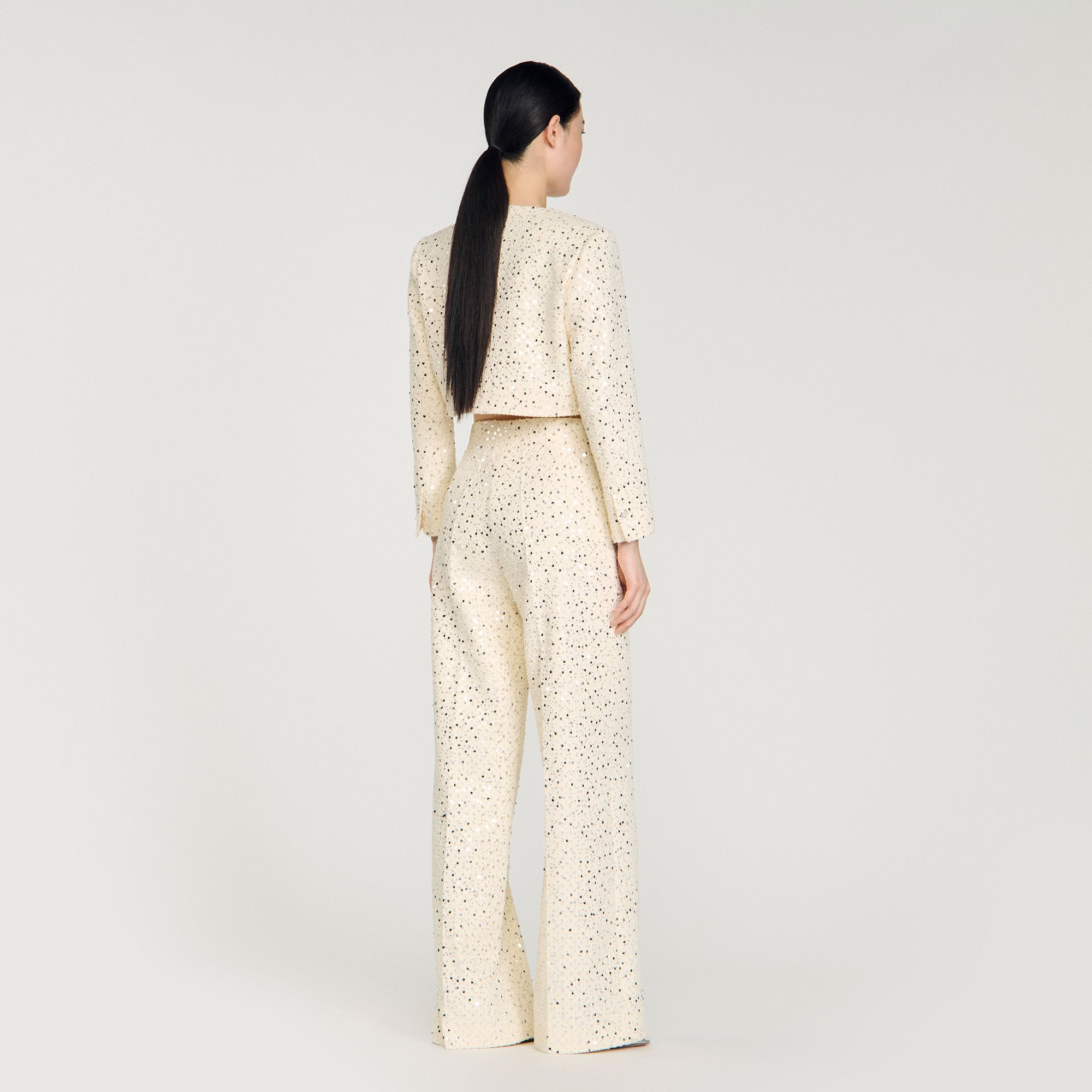 Sandro - Quần dài đính sequin