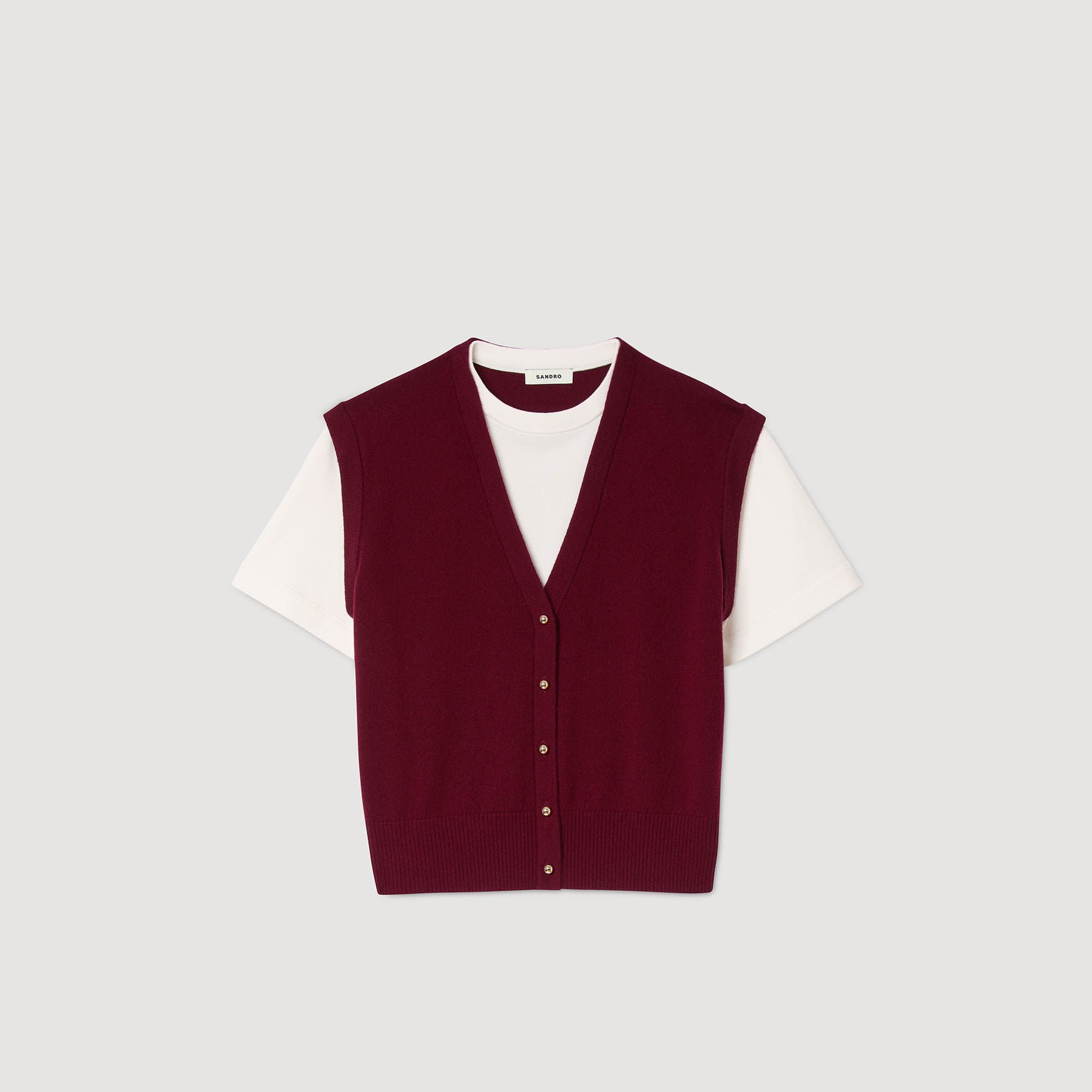 Áo len cashmere hai màu