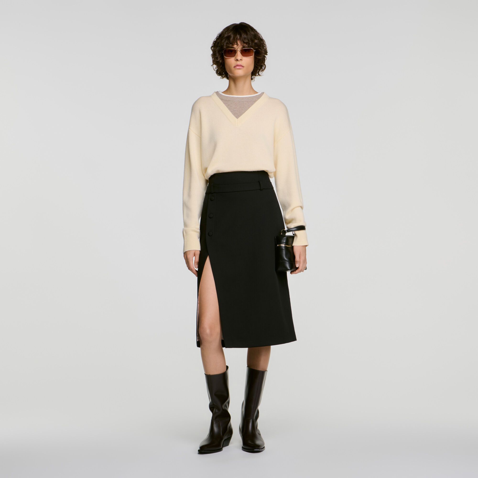 Áo len 2 trong 1 từ len và cashmere