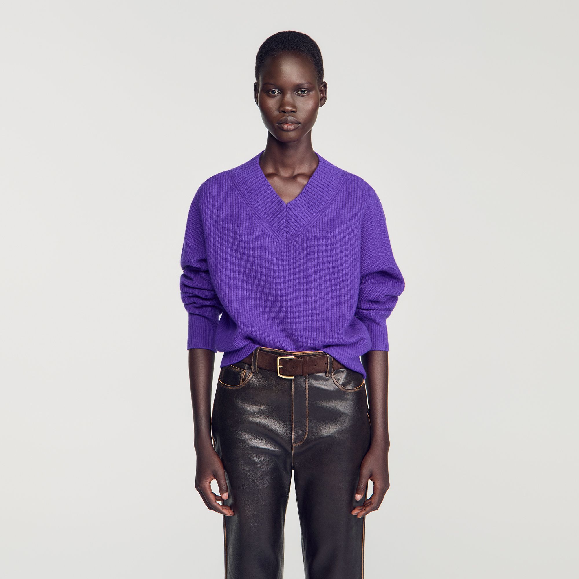 Áo len gân từ len và cashmere
