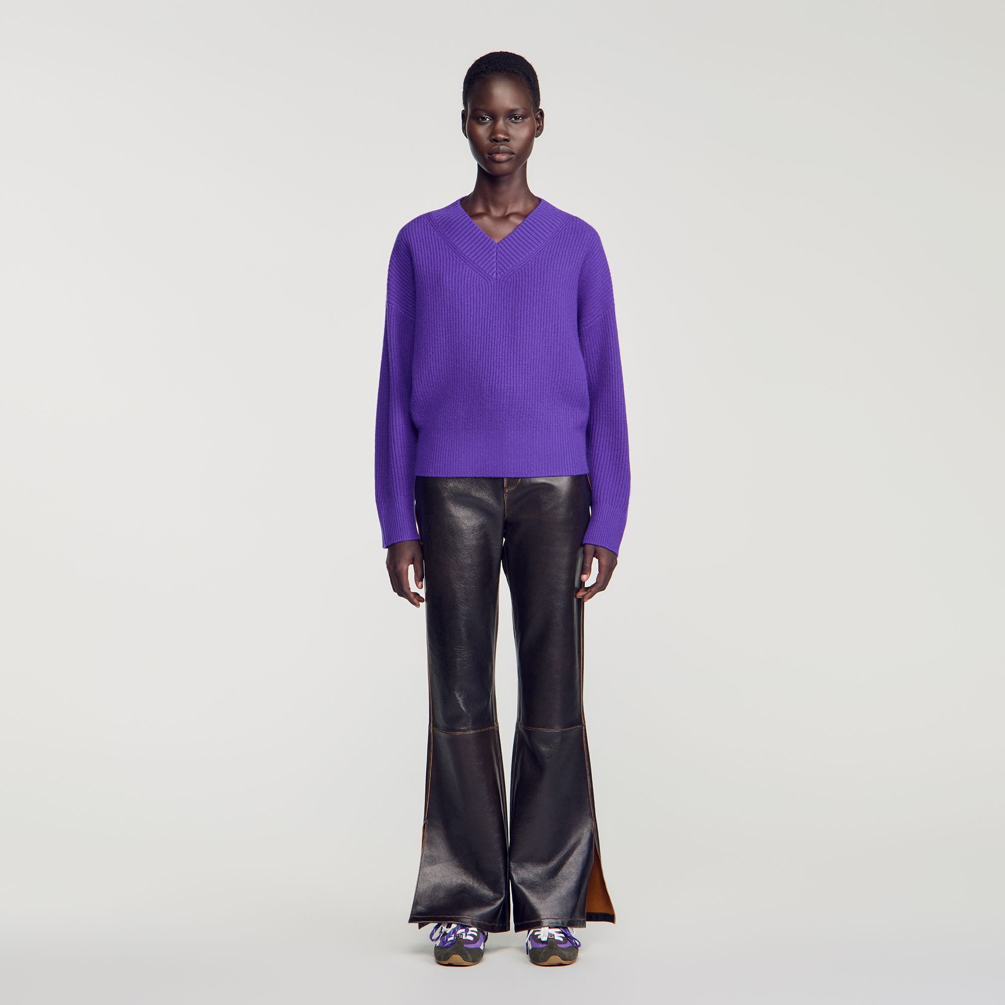 Áo len gân từ len và cashmere