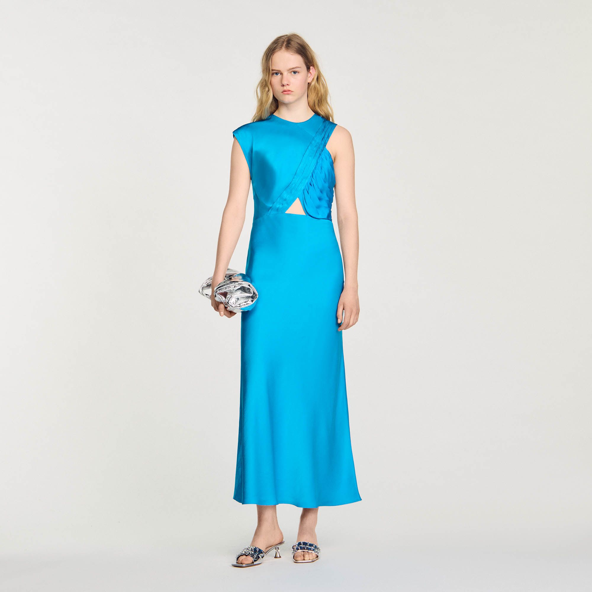Sandro - Đầm maxi satin