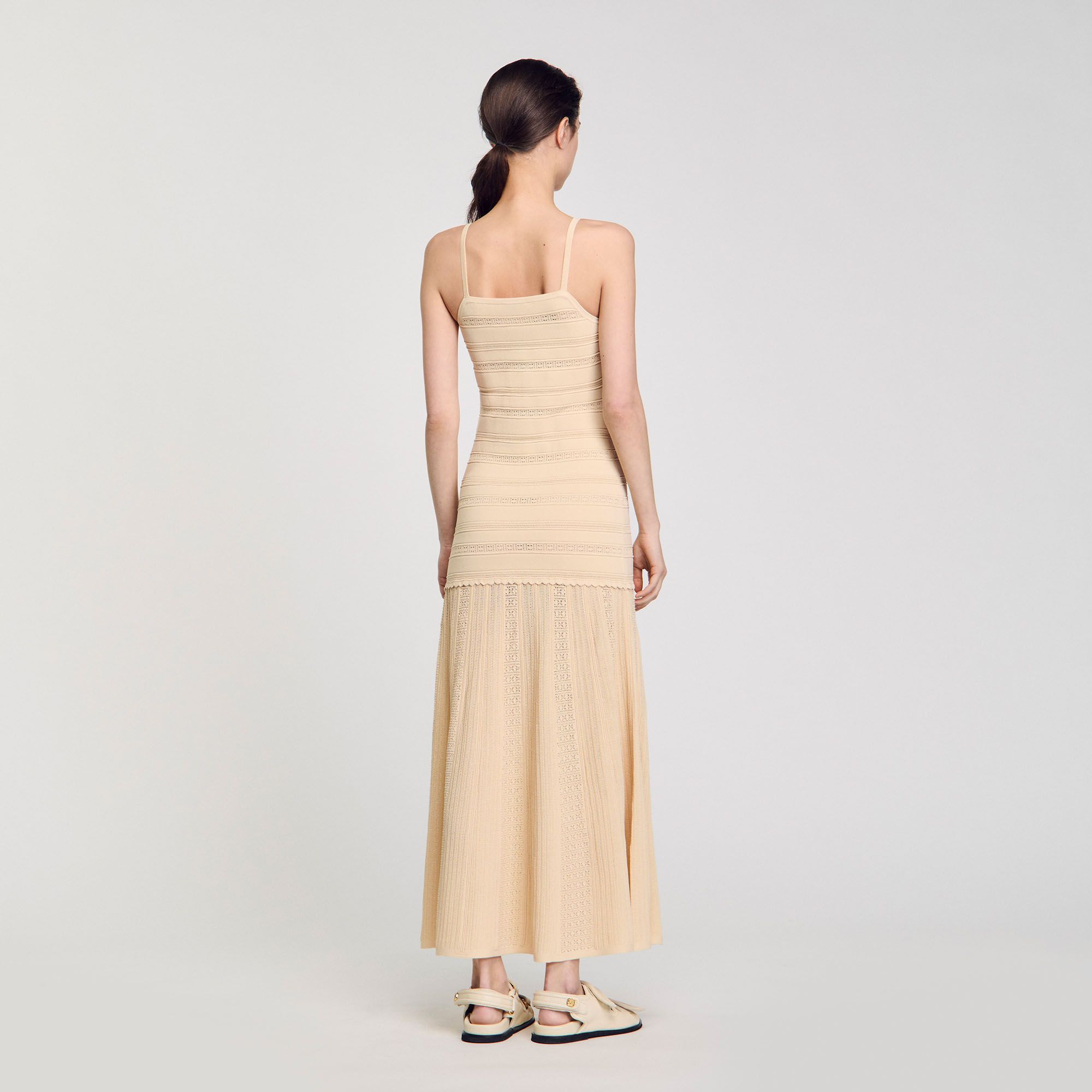 Sandro - Đầm maxi dệt kim