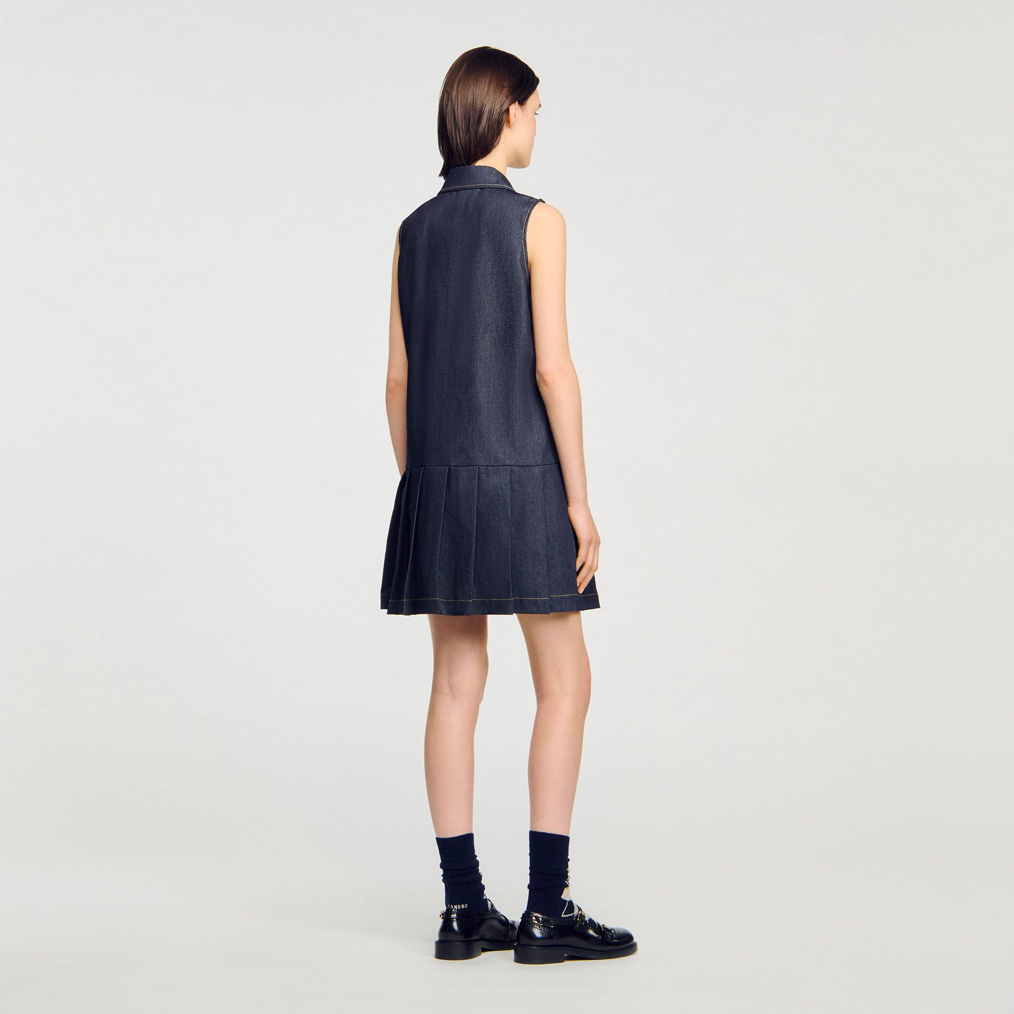 Sandro - Đầm ngắn denim