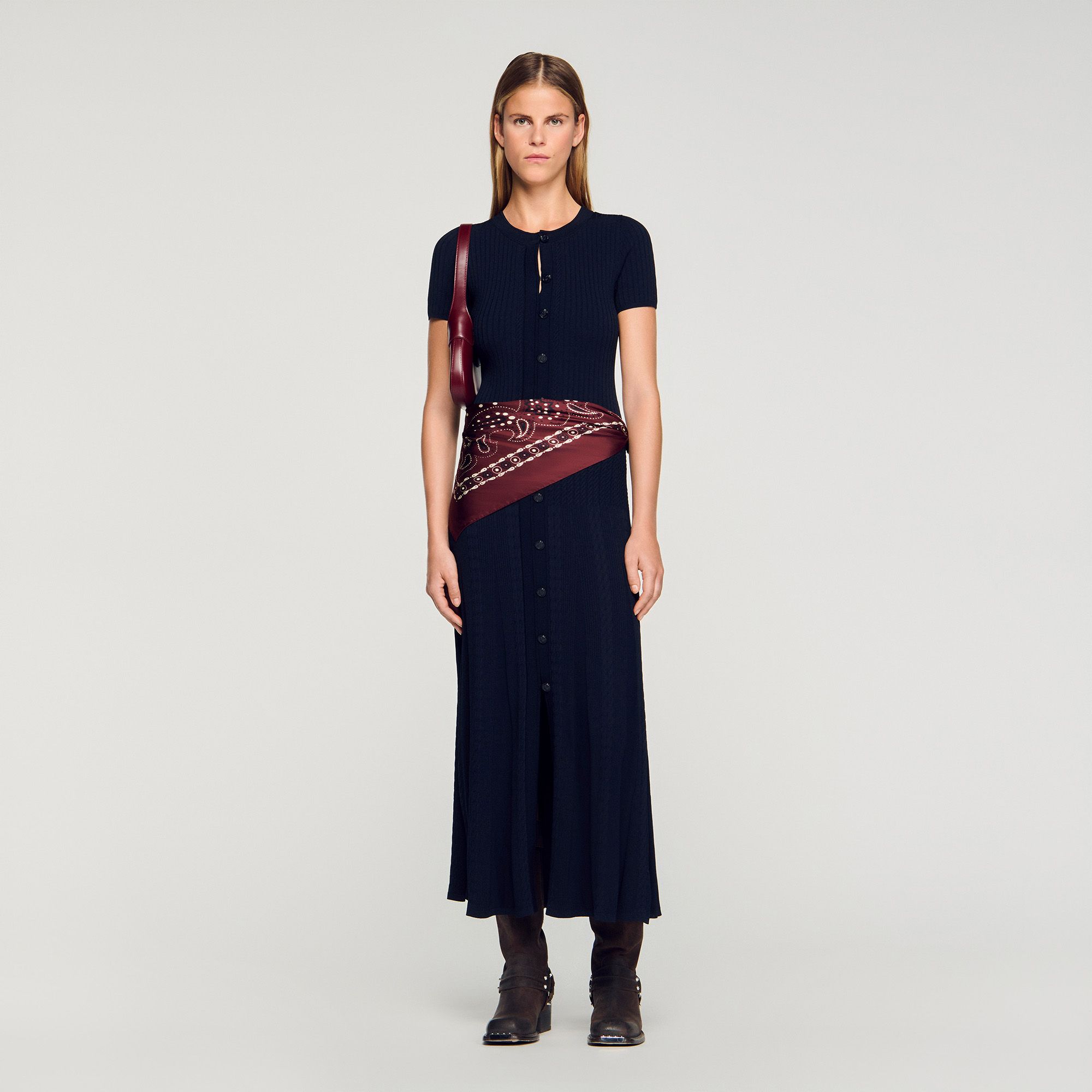 Đầm maxi dệt kim