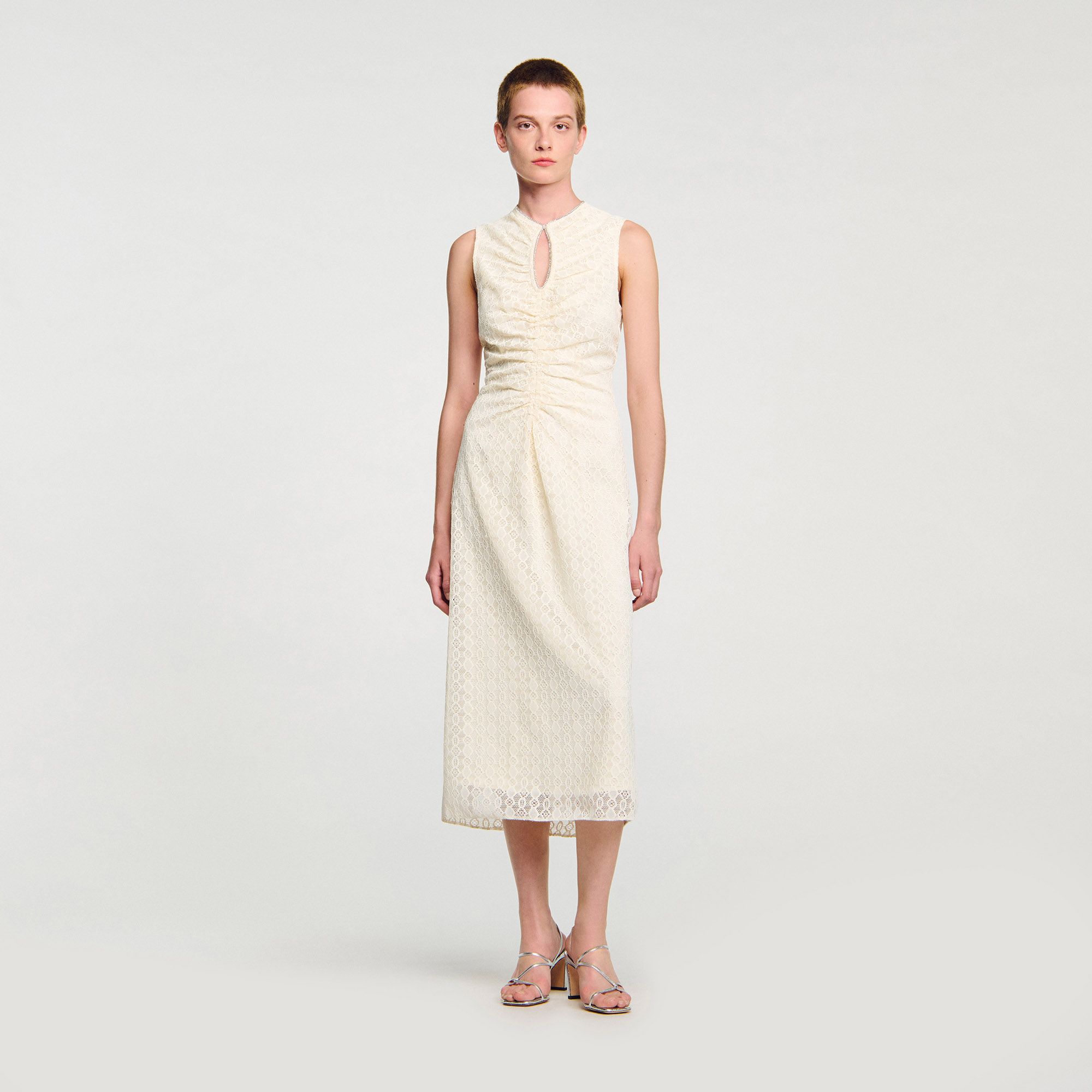 Sandro - Đầm maxi ren