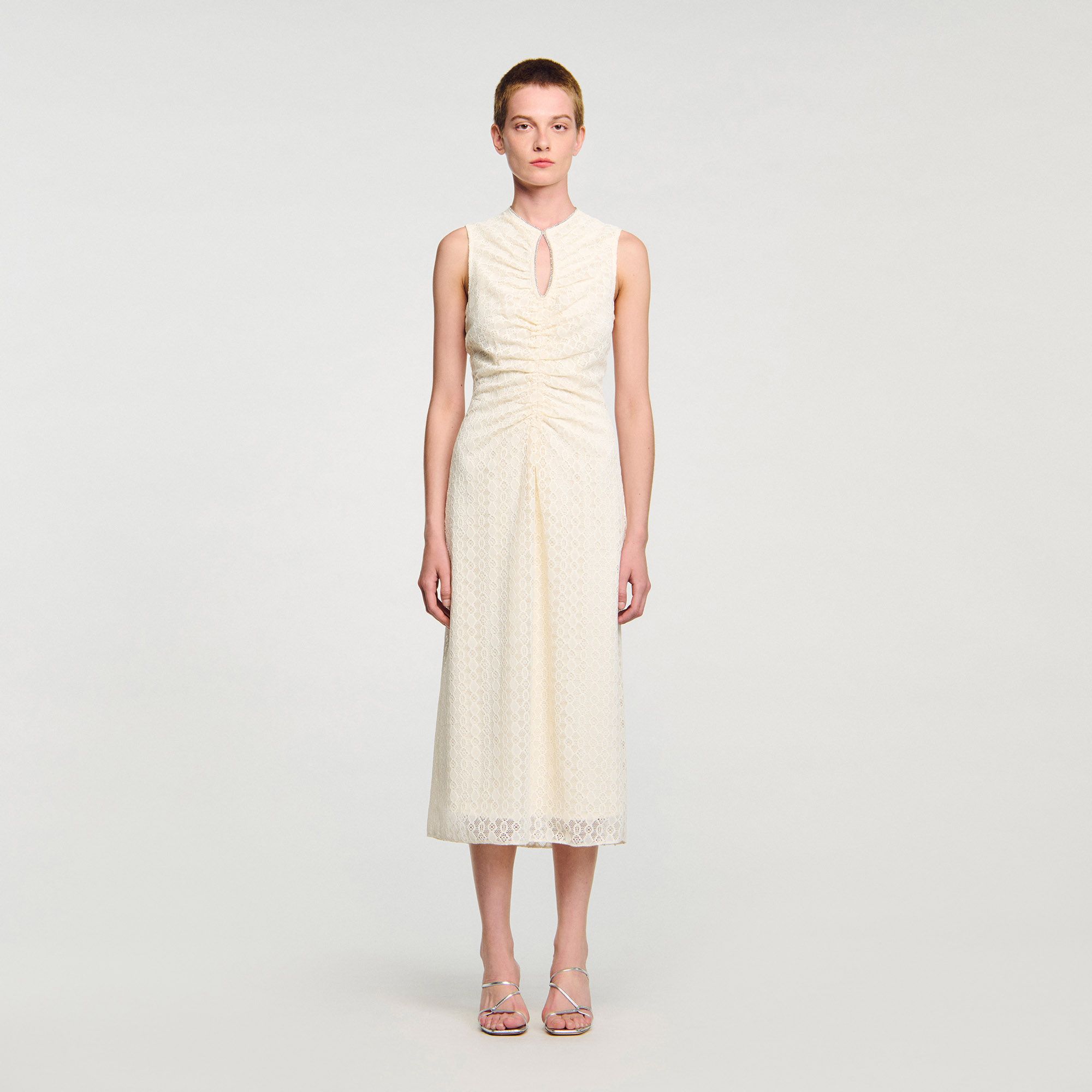 Sandro - Đầm maxi ren