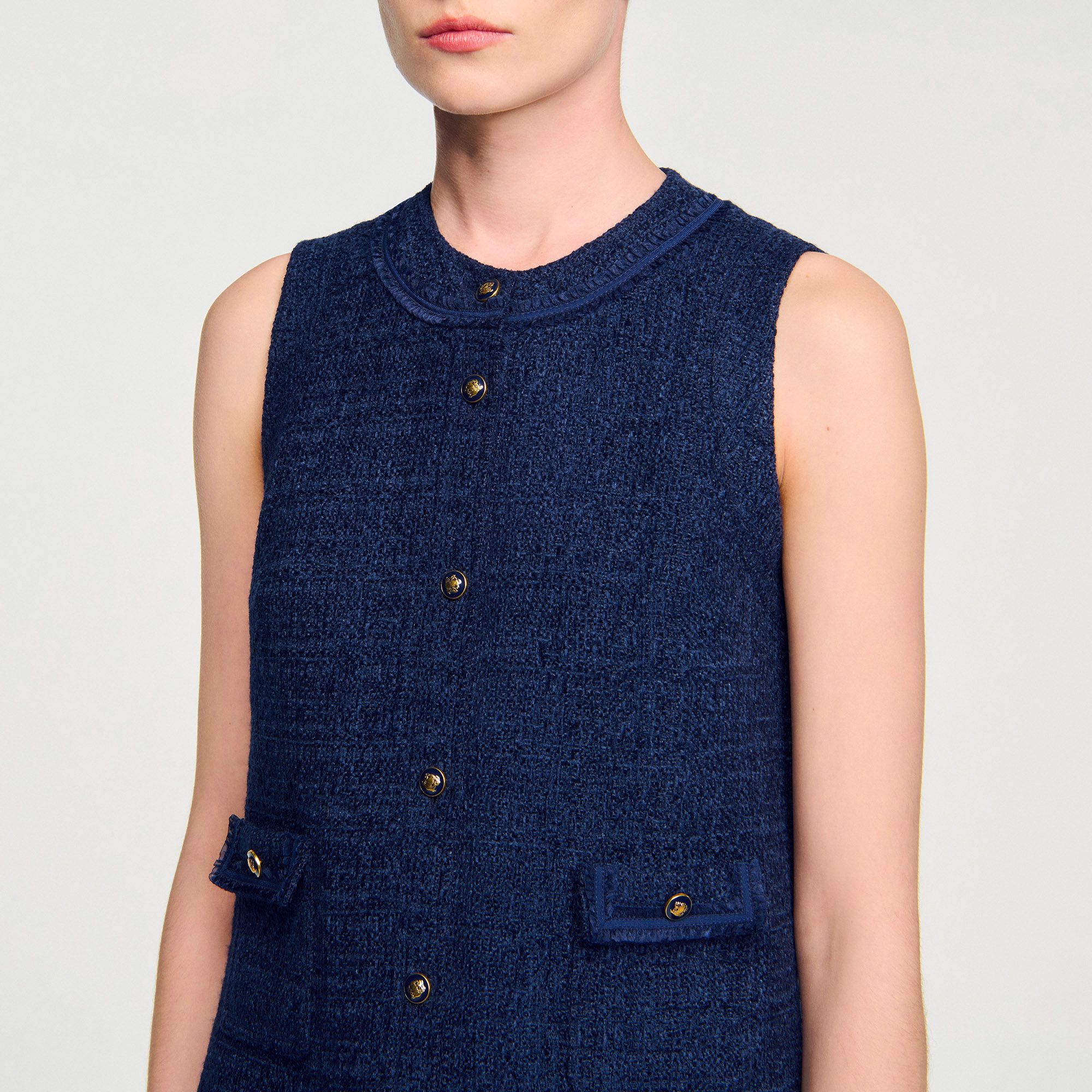 Sandro - Đầm ngắn tweed