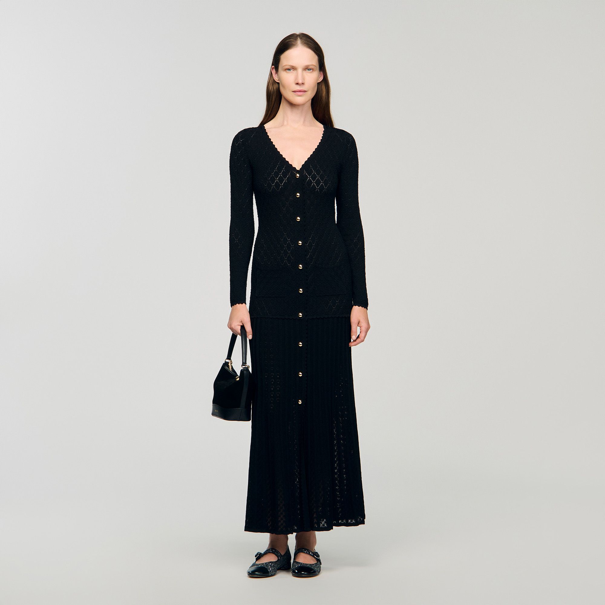 Đầm maxi dệt kim