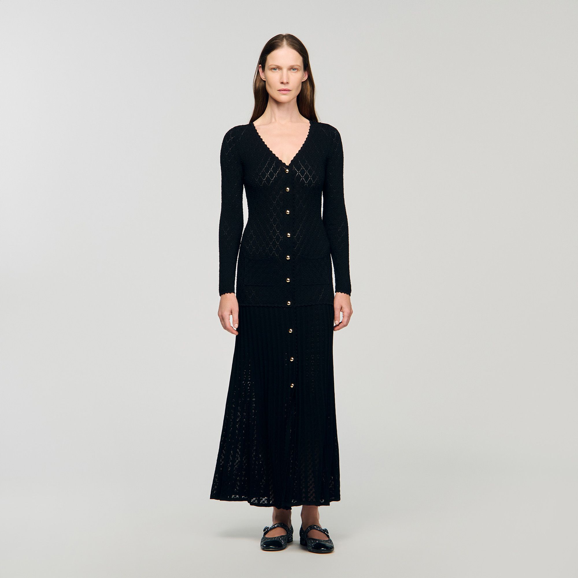 Đầm maxi dệt kim
