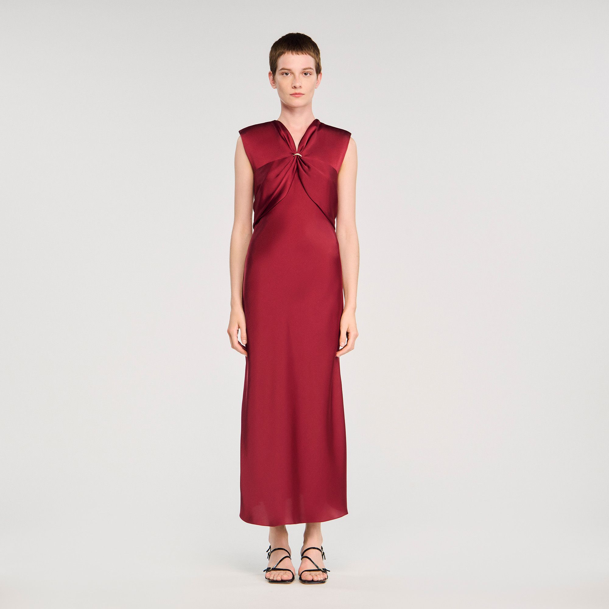 Sandro - Đầm maxi cổ chữ V