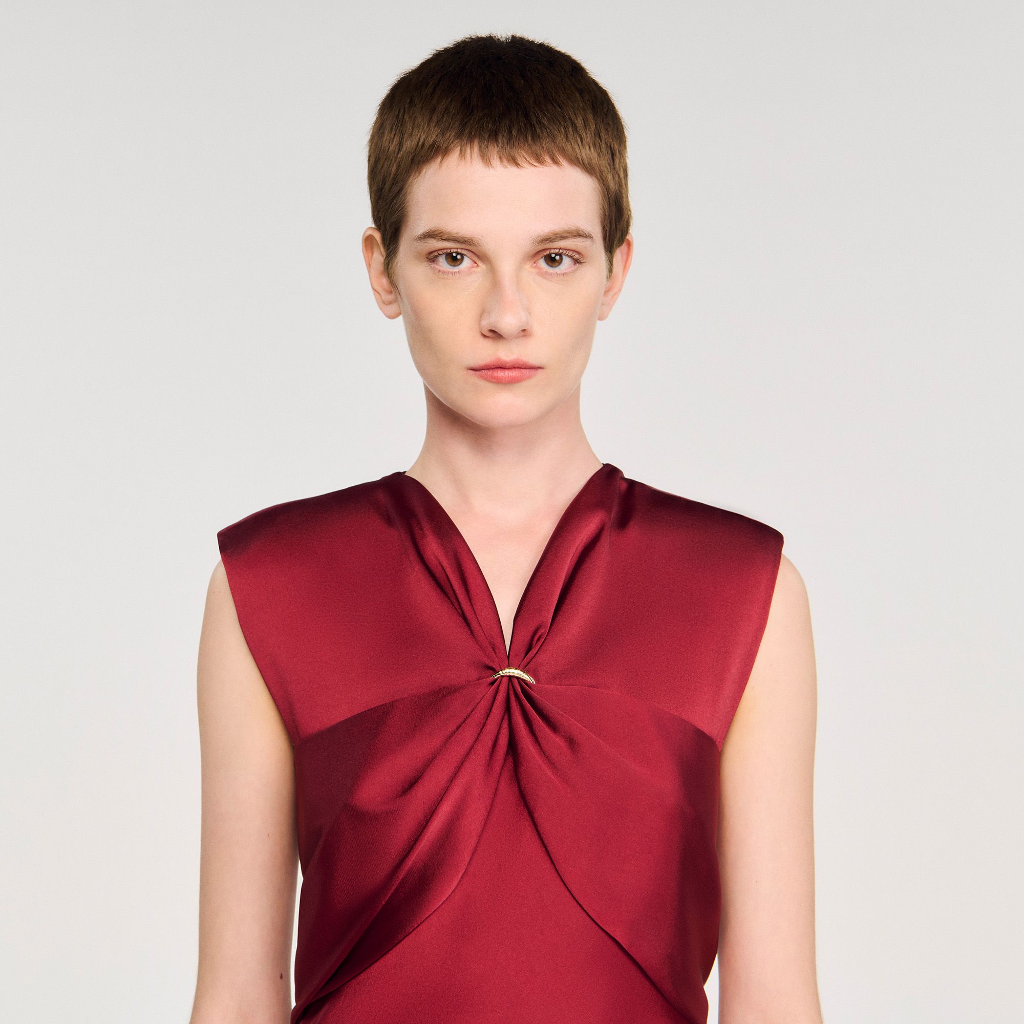 Sandro - Đầm maxi cổ chữ V