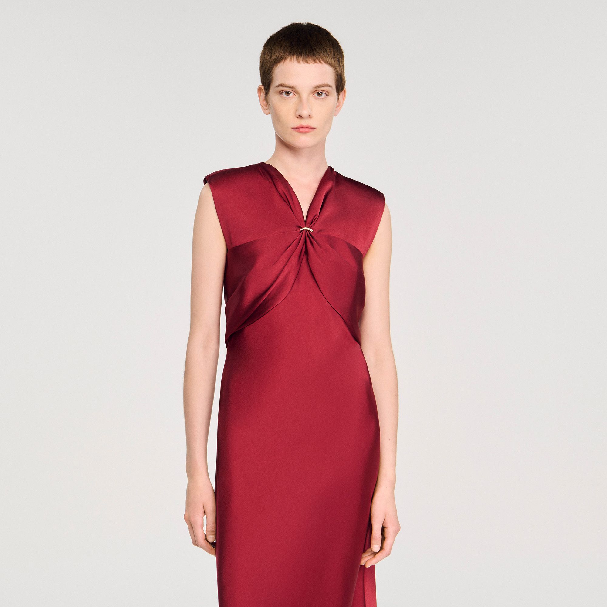 Sandro - Đầm maxi cổ chữ V