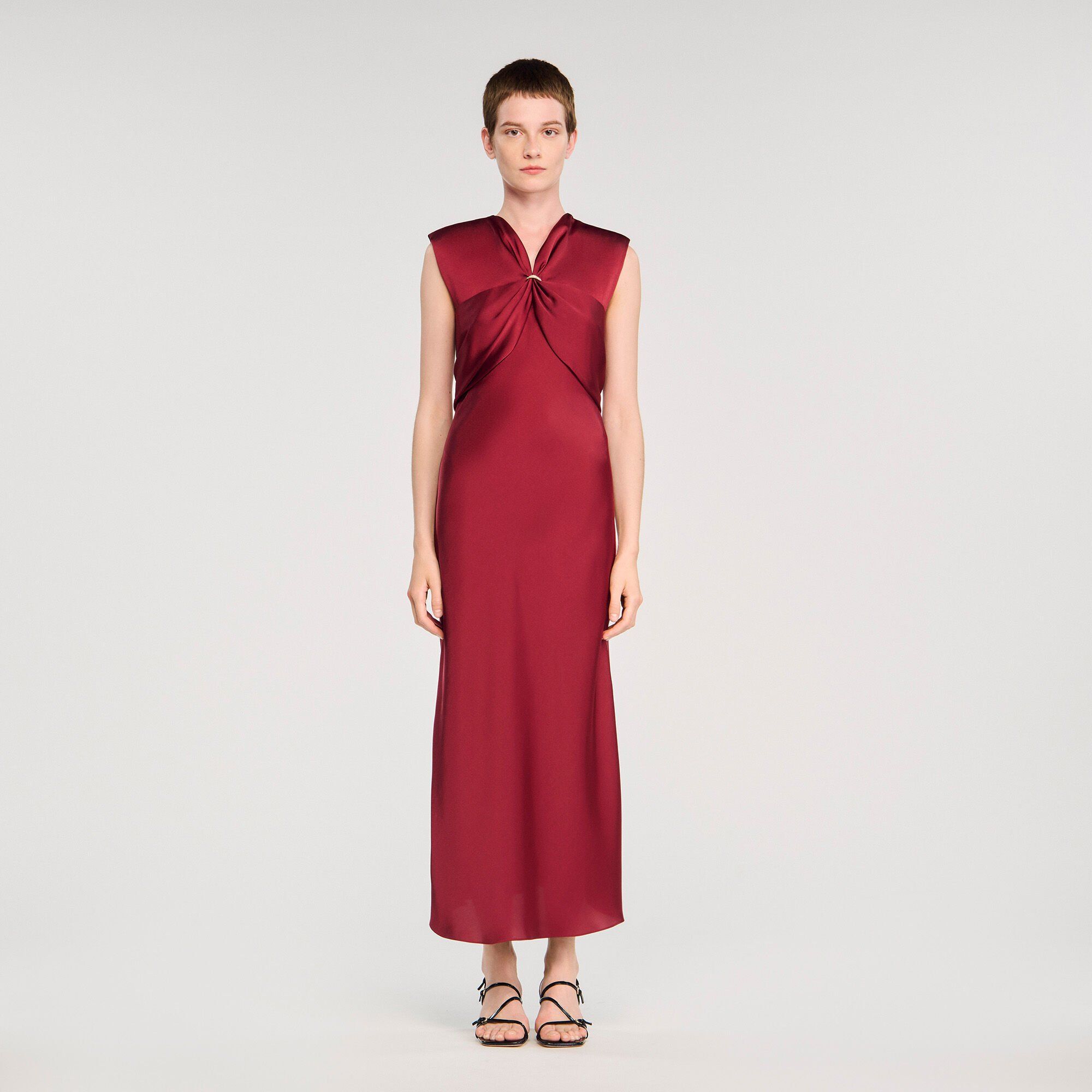 Sandro - Đầm maxi cổ chữ V