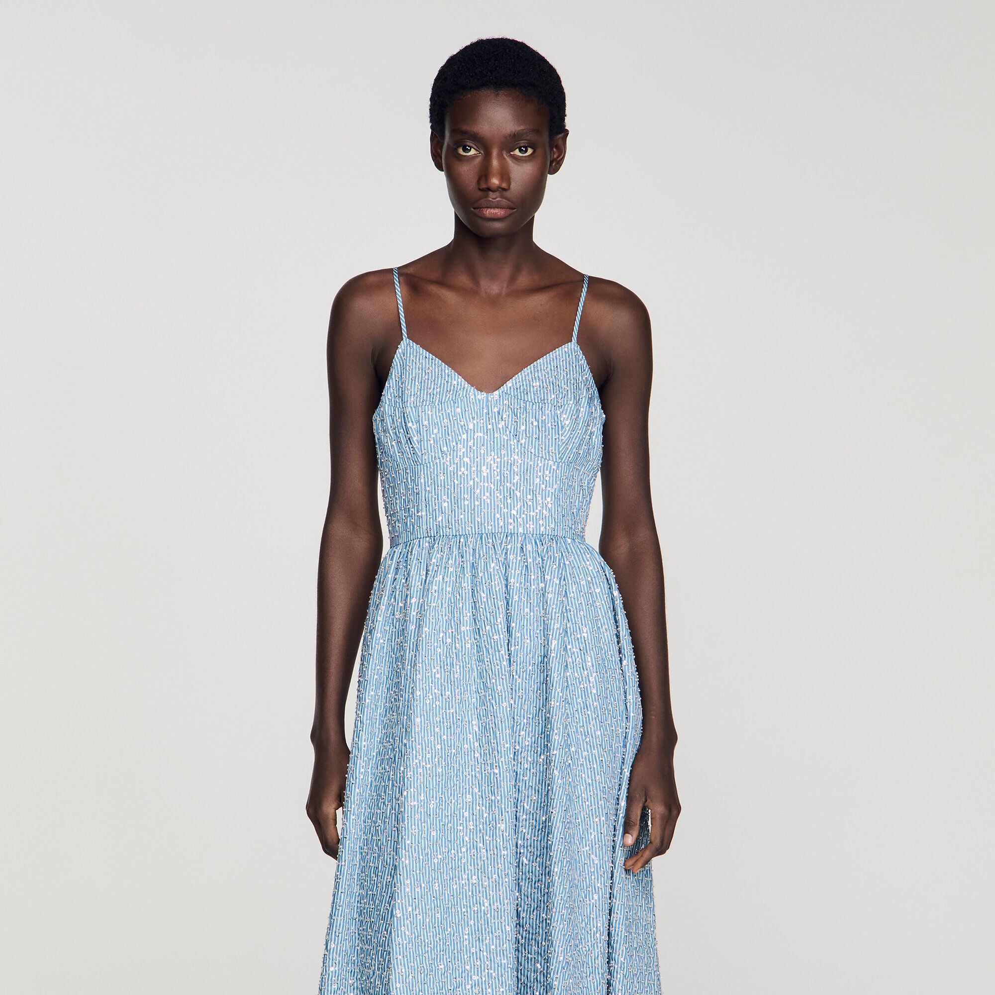 Sandro - Đầm maxi đính sequin