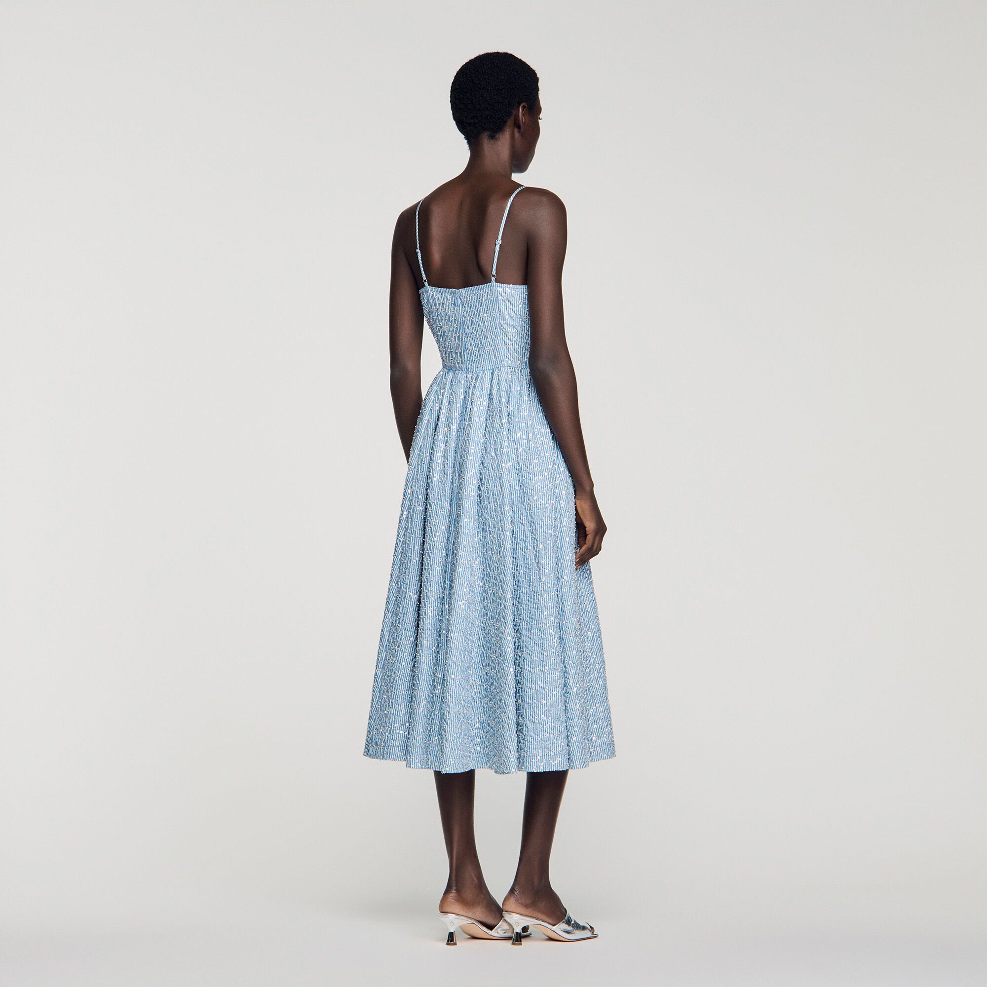 Sandro - Đầm maxi đính sequin