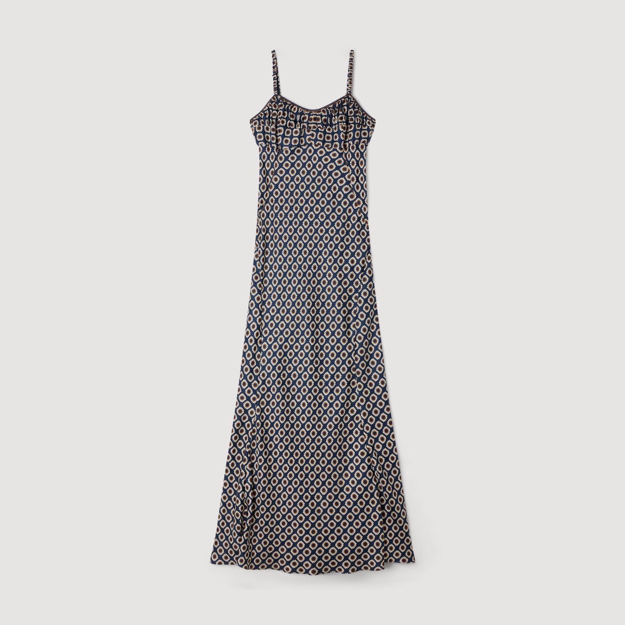 Đầm maxi slip in hoa