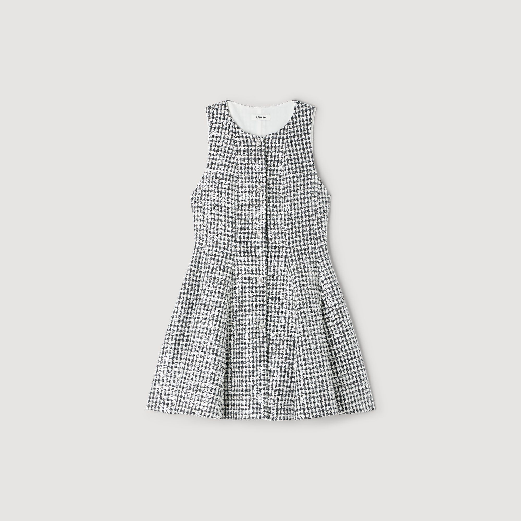 Sandro - Váy ngắn vải tweed đính kim sa