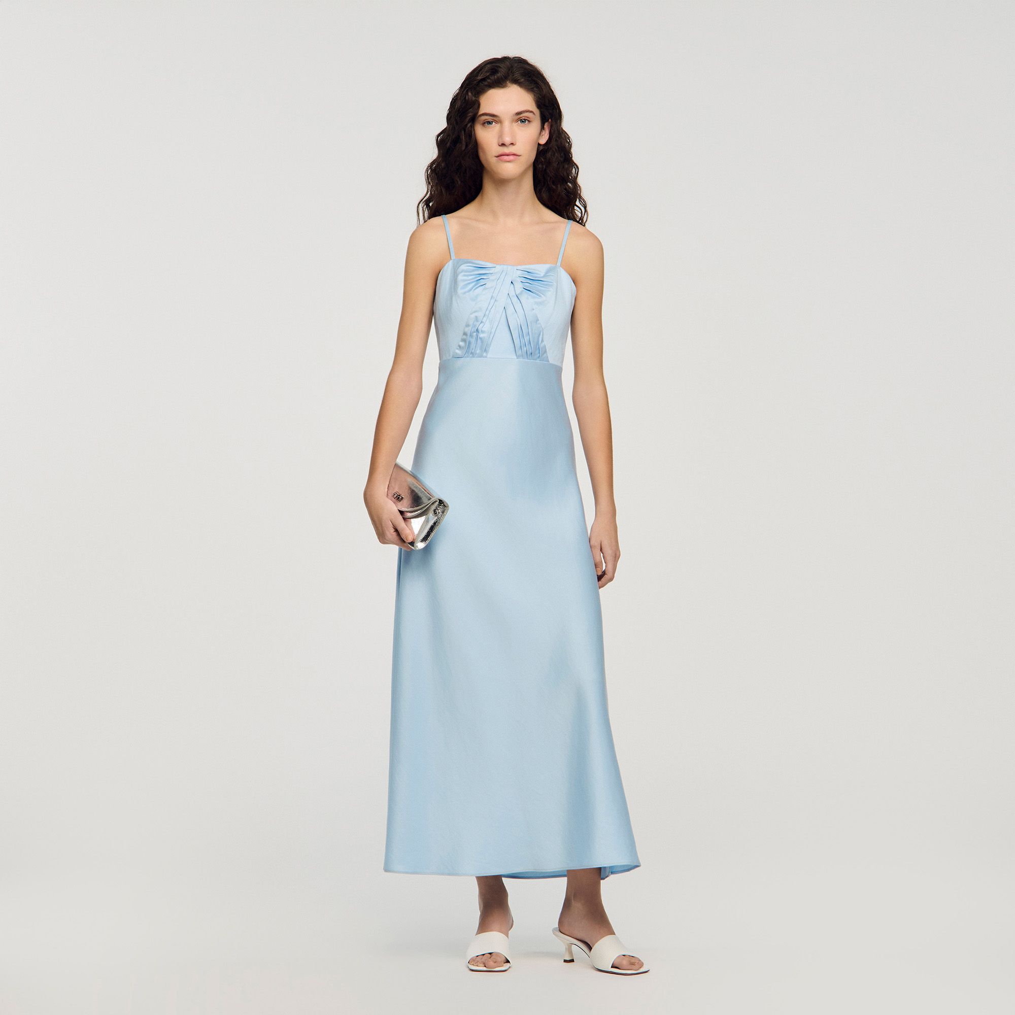 Sandro - Váy maxi hiệu ứng satin Cinderella