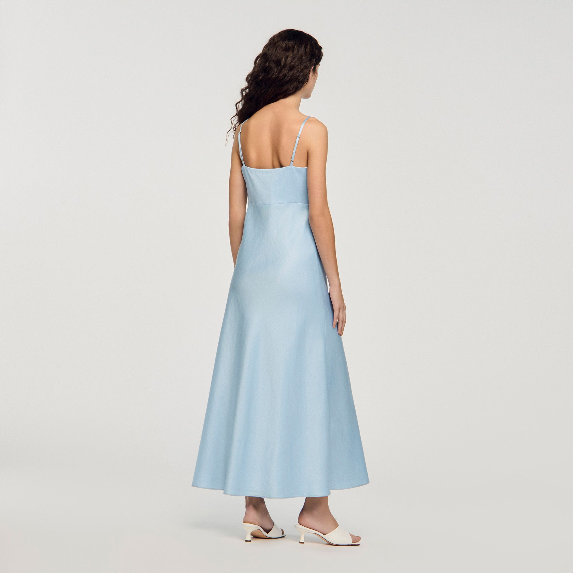 Sandro - Váy maxi hiệu ứng satin Cinderella
