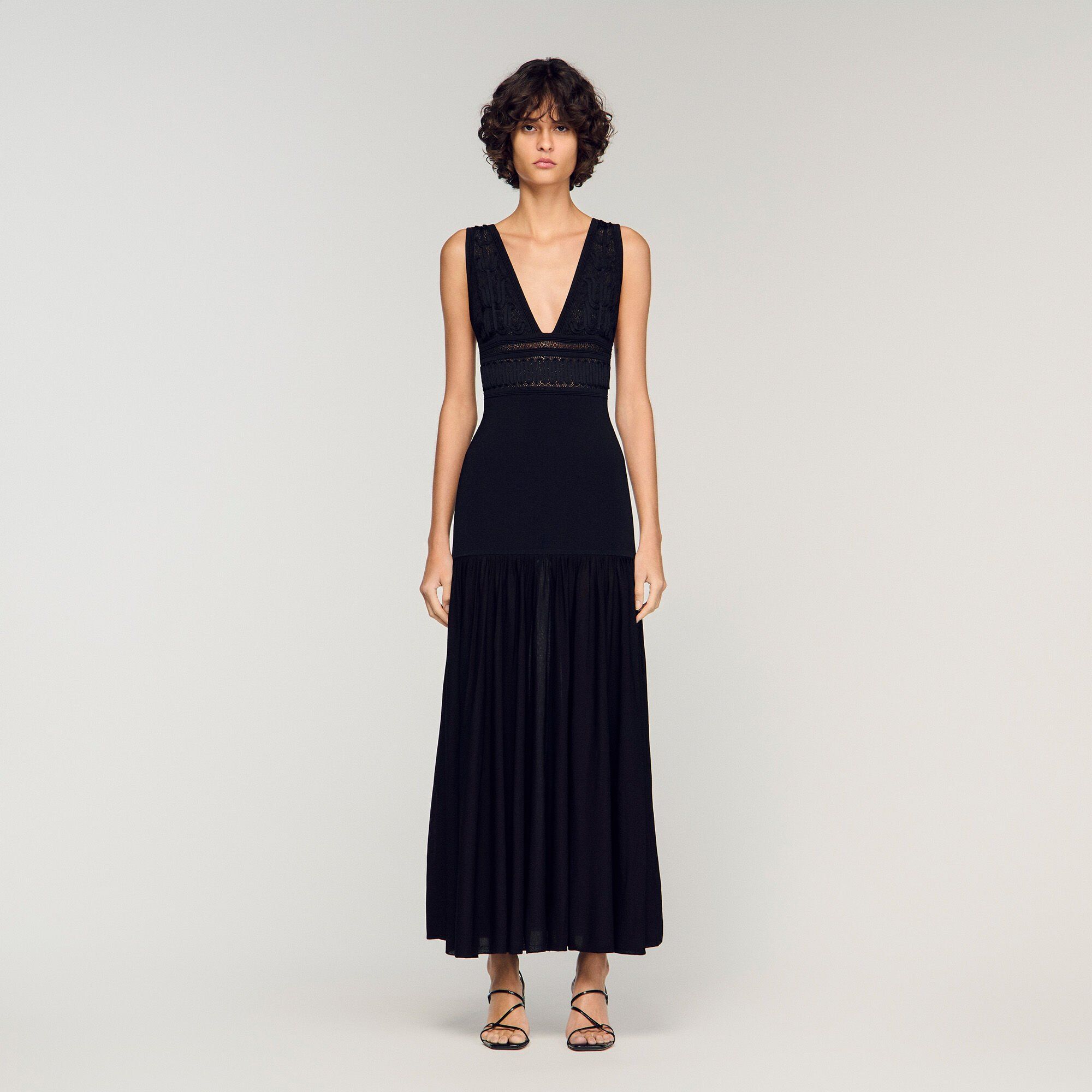Sandro - Đầm len maxi Loula
