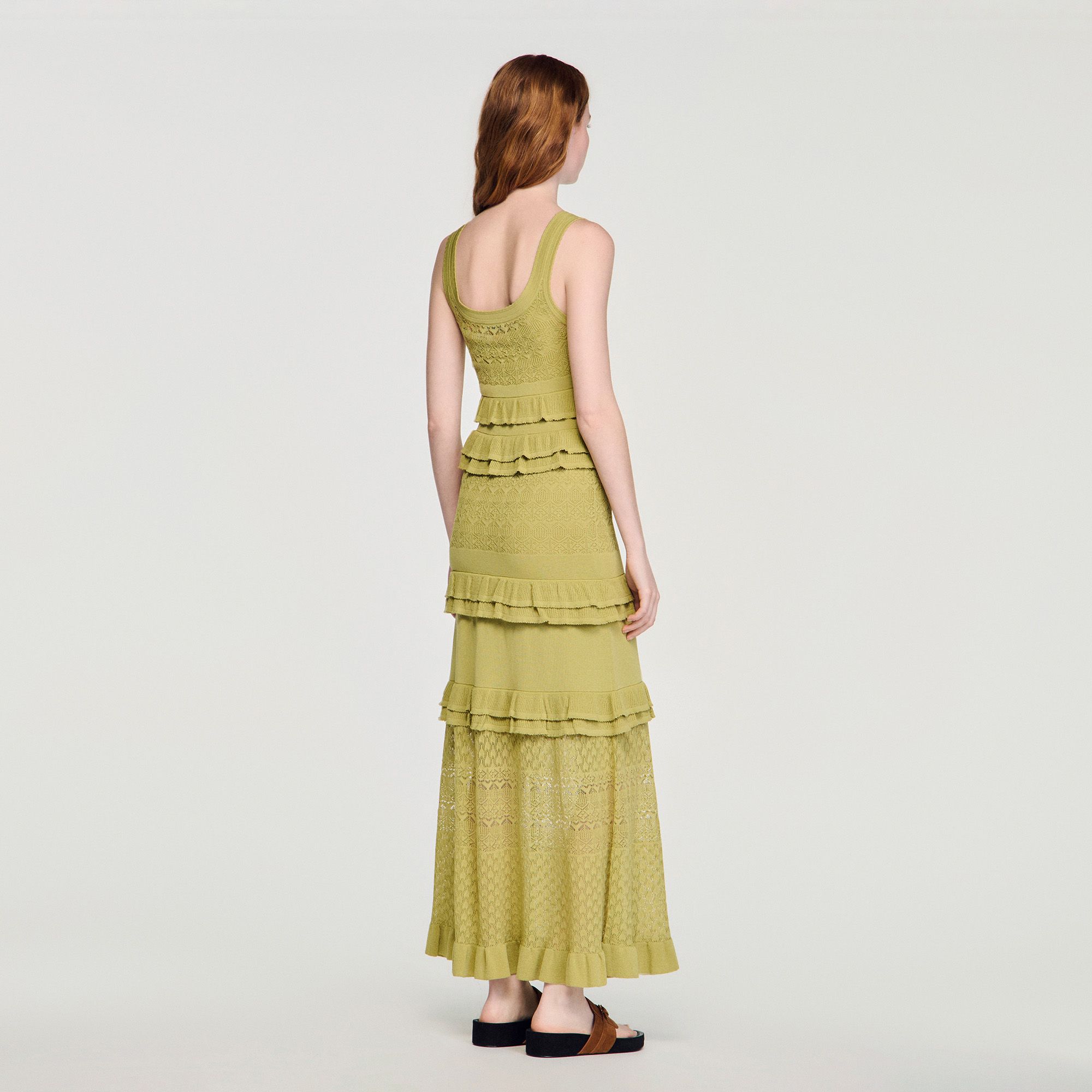 Sandro - Đầm maxi dệt kim