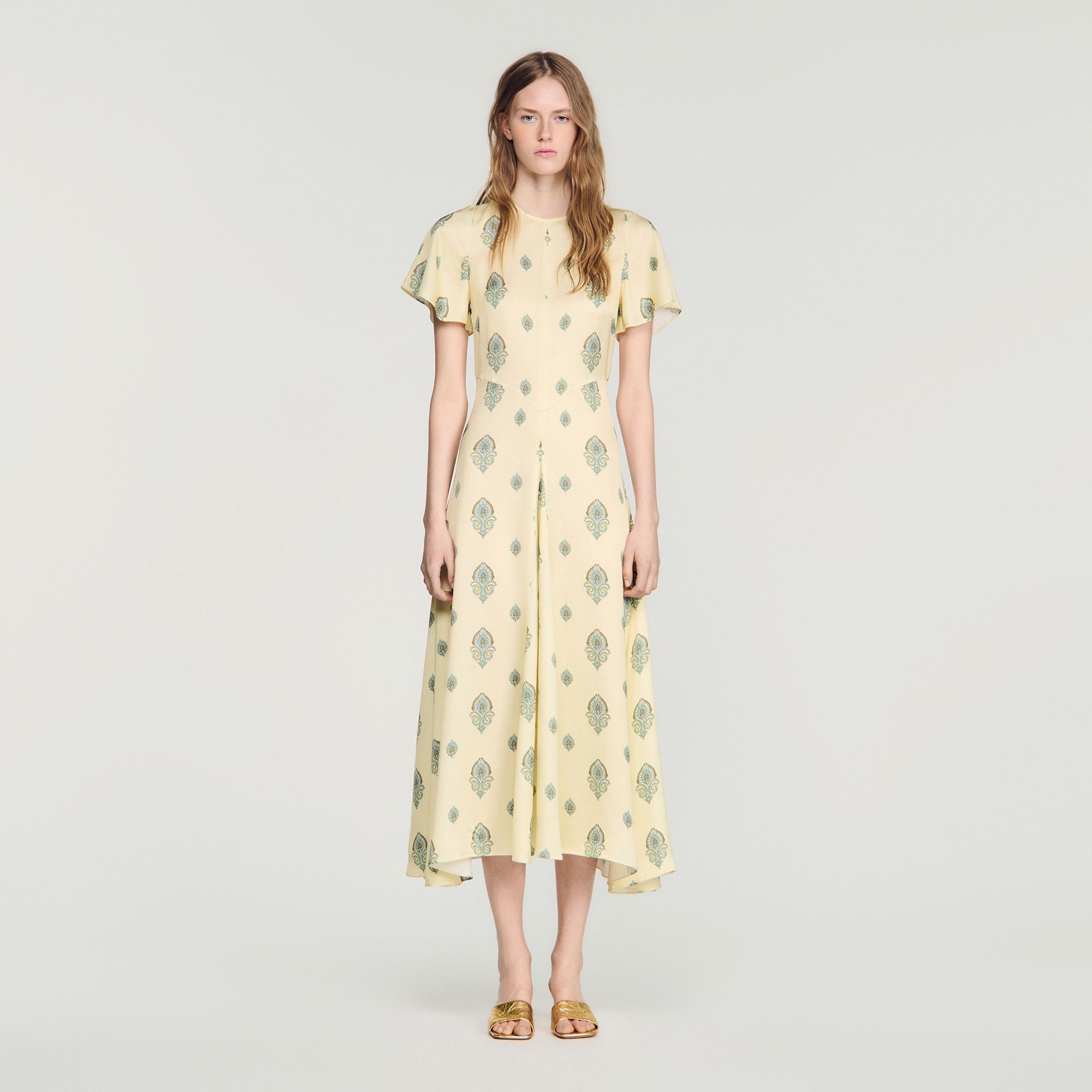 Sandro - Đầm maxi họa tiết Paisley