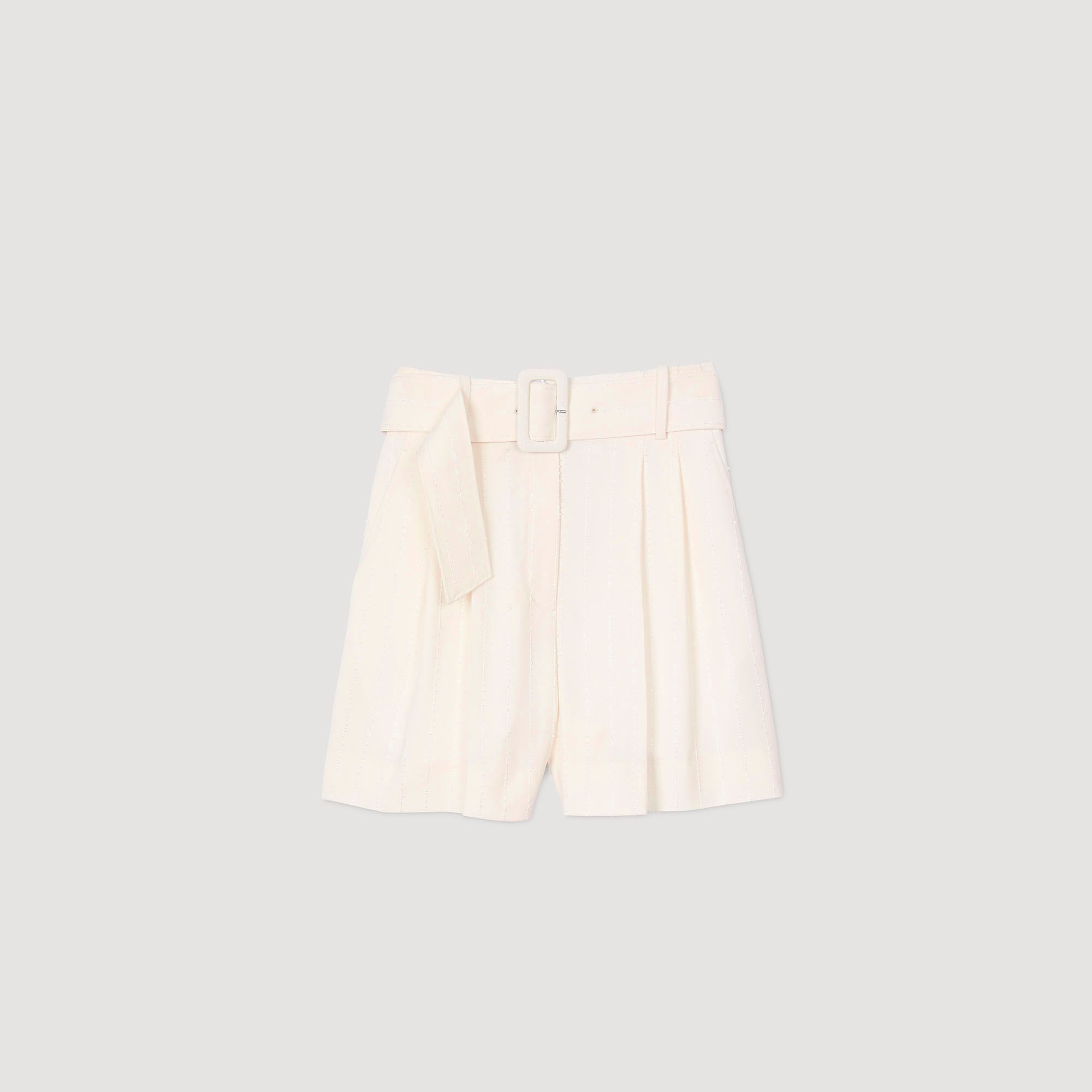Sandro - Quần short cạp cao đính sequin