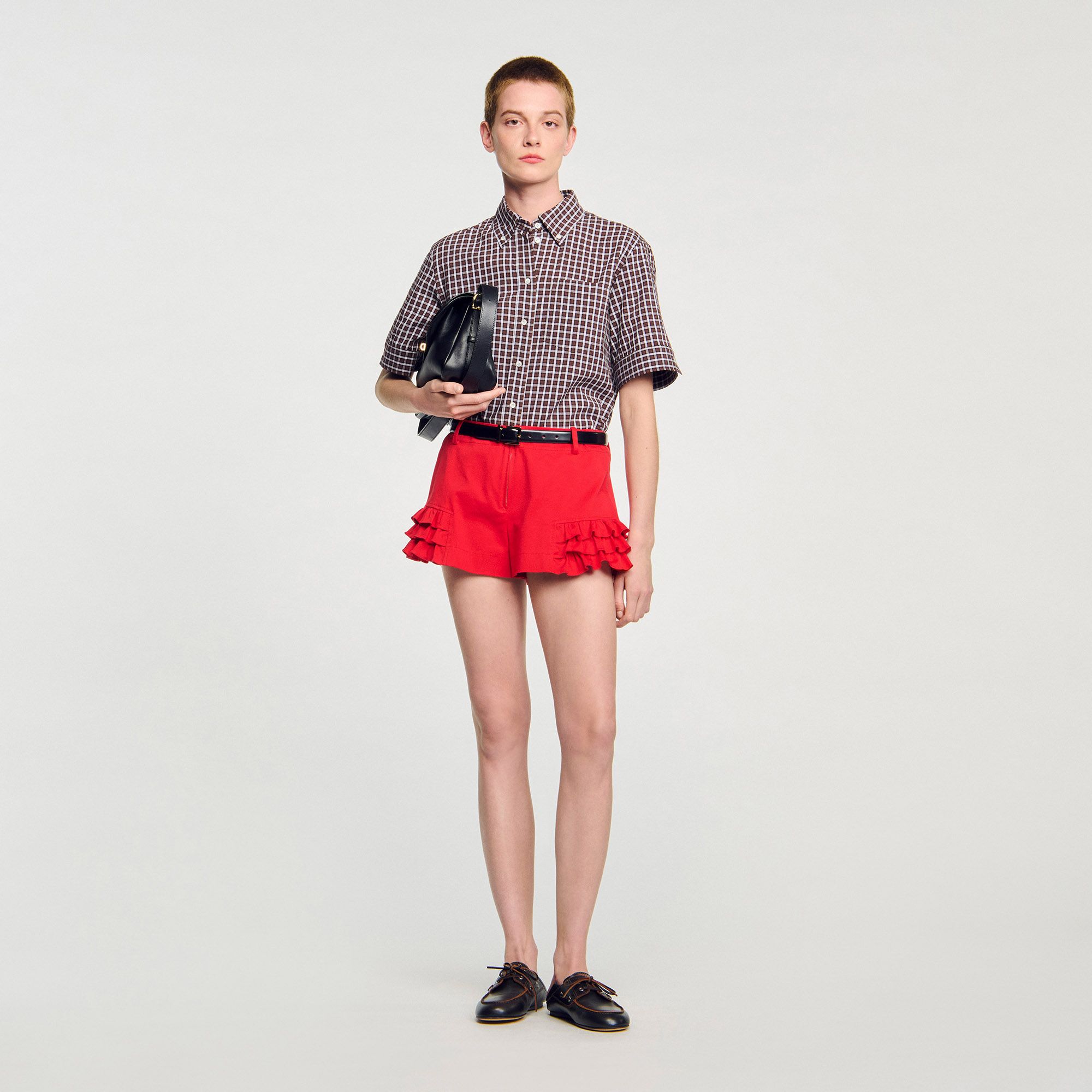 Sandro - Quần short bèo nhún
