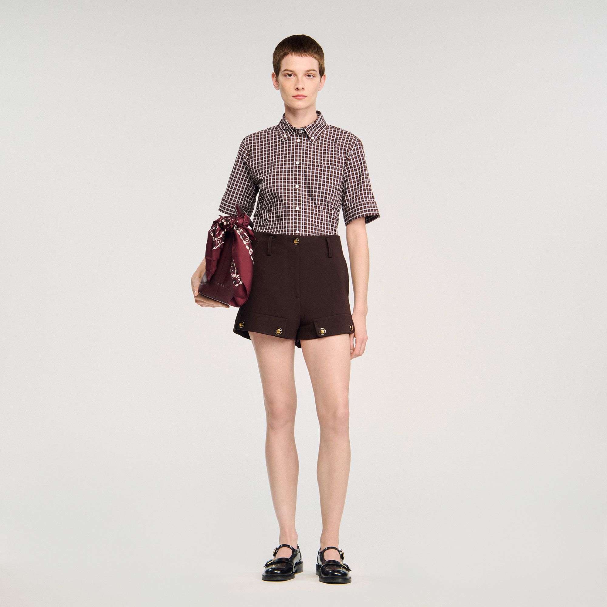 Sandro - Quần short phối khuy