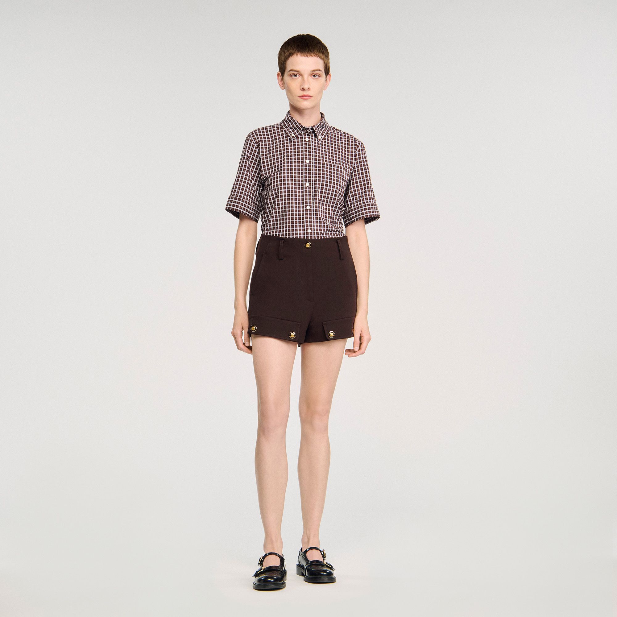 Sandro - Quần short phối khuy