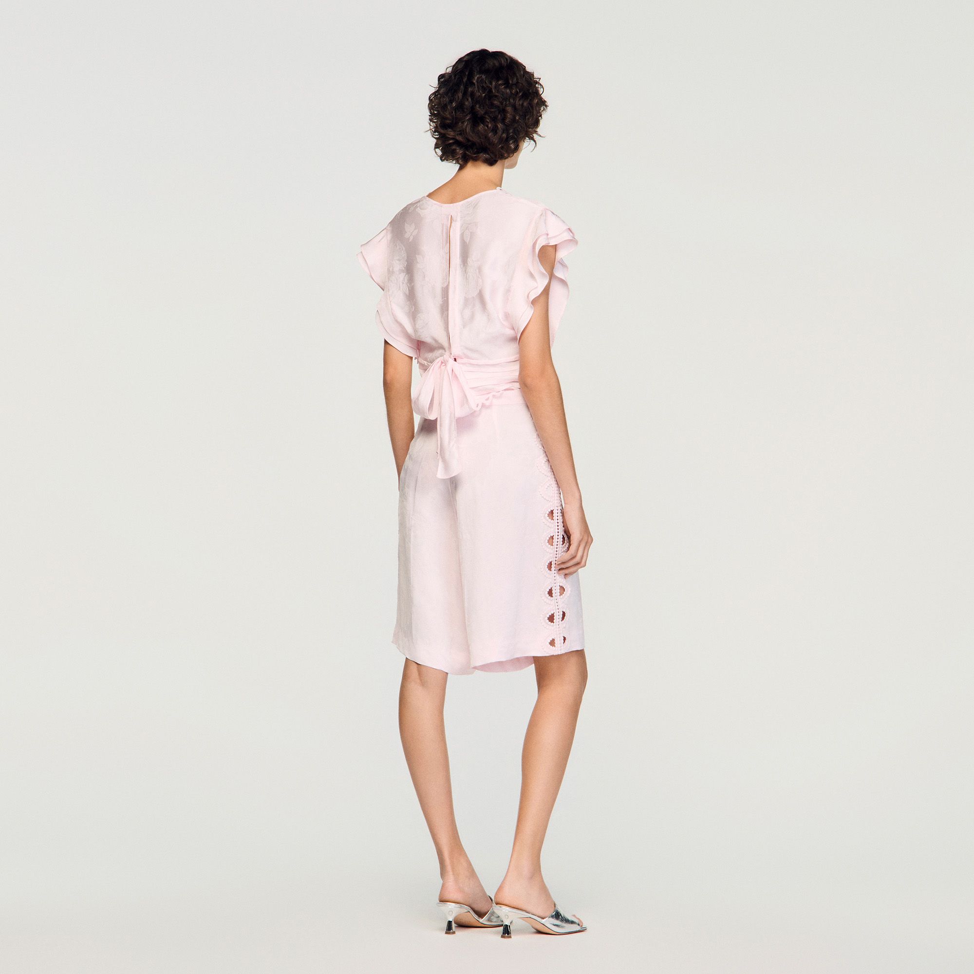 Sandro - Quần short Bermuda họa tiết jacquard