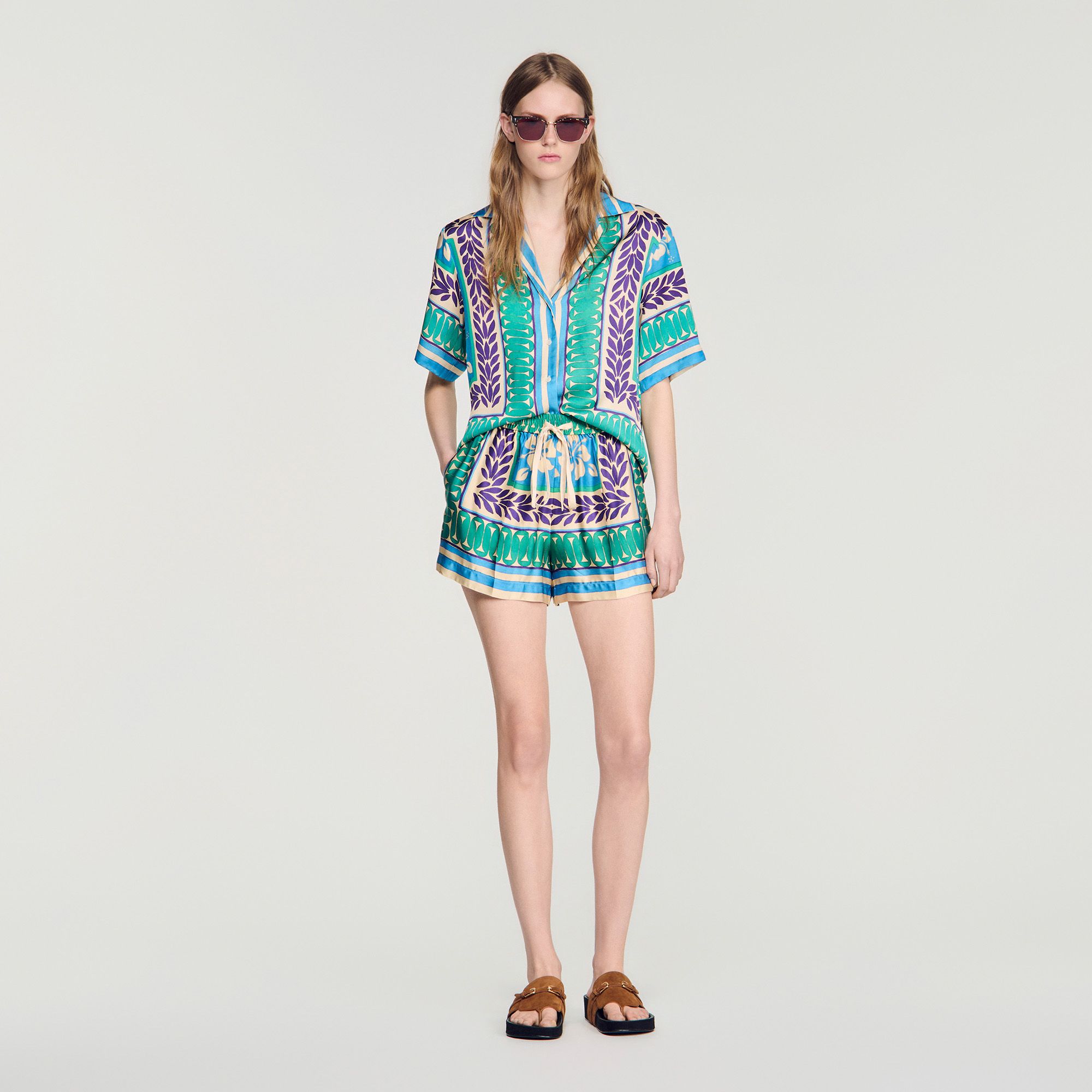 Sandro - Quần short in hoạ tiết floral
