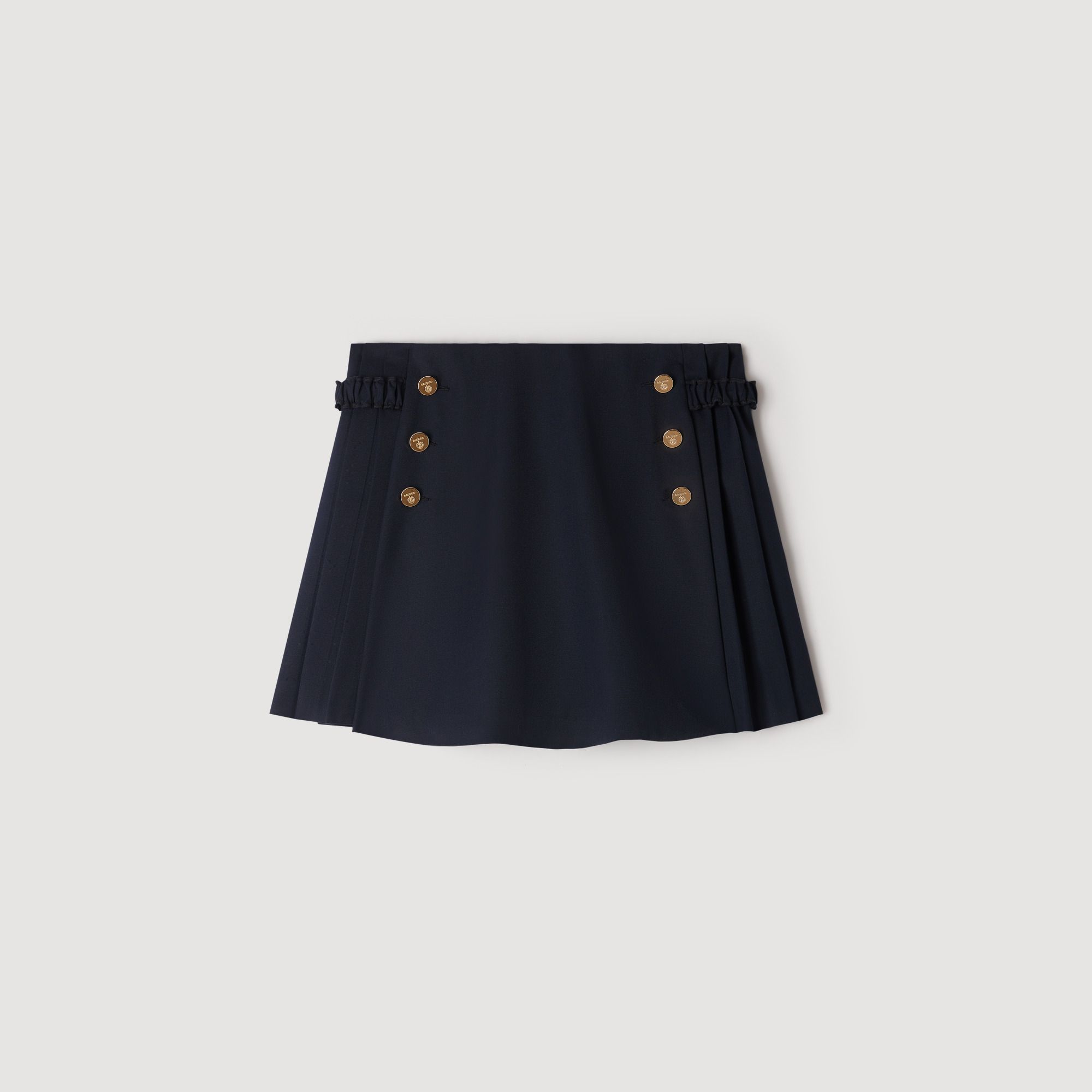 Quần skort len cài cúc