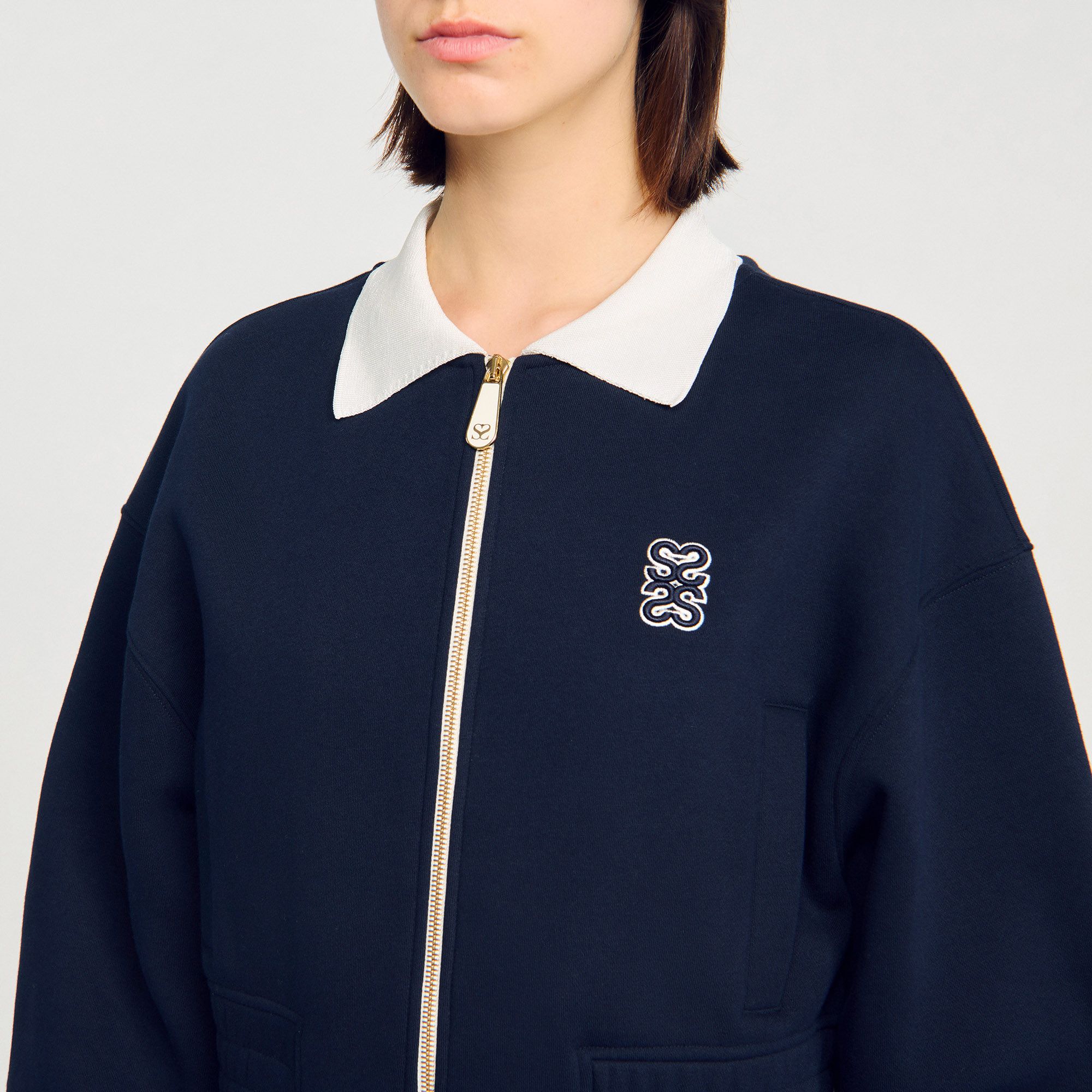 Sandro - Áo sweatshirt hai tông màu