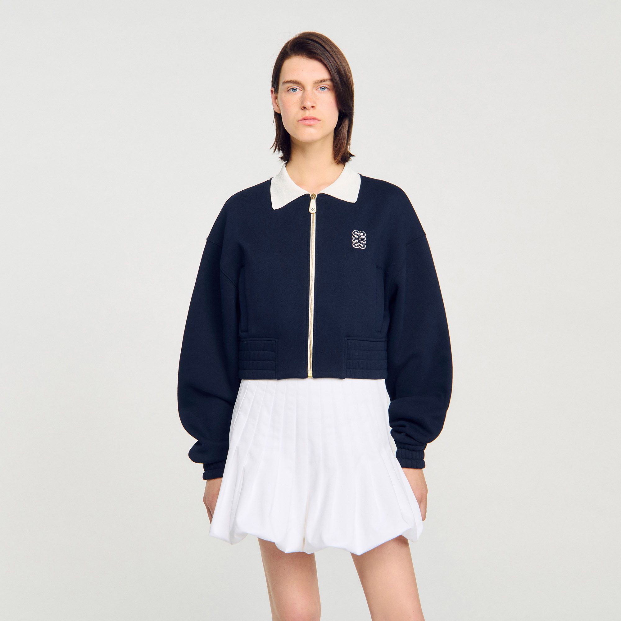 Sandro - Áo sweatshirt hai tông màu