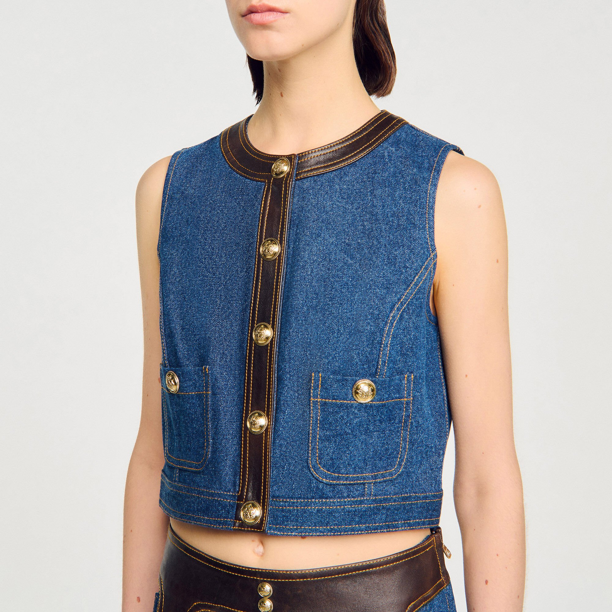 Sandro - Áo Da Denim