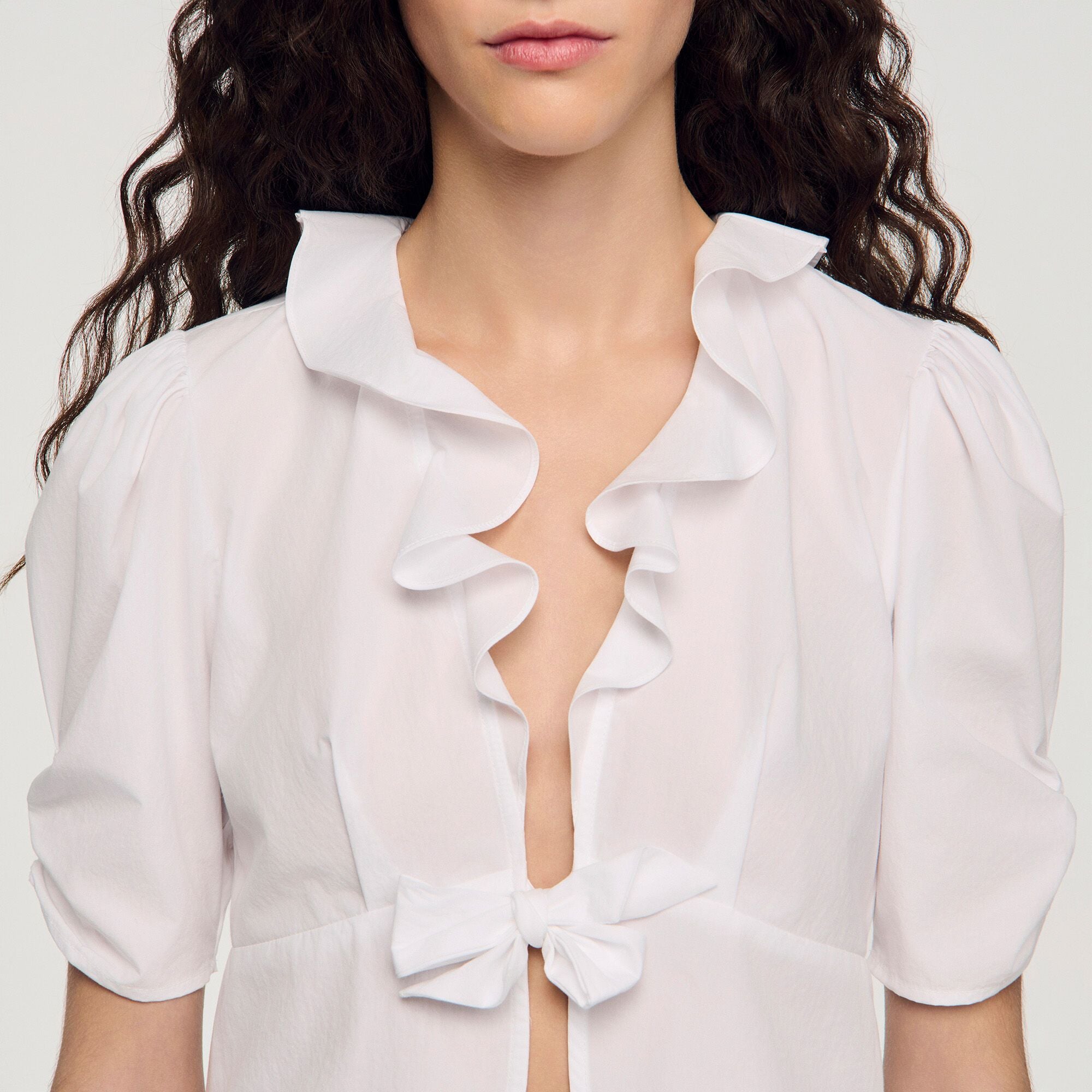 Áo croptop xếp ly Aleo