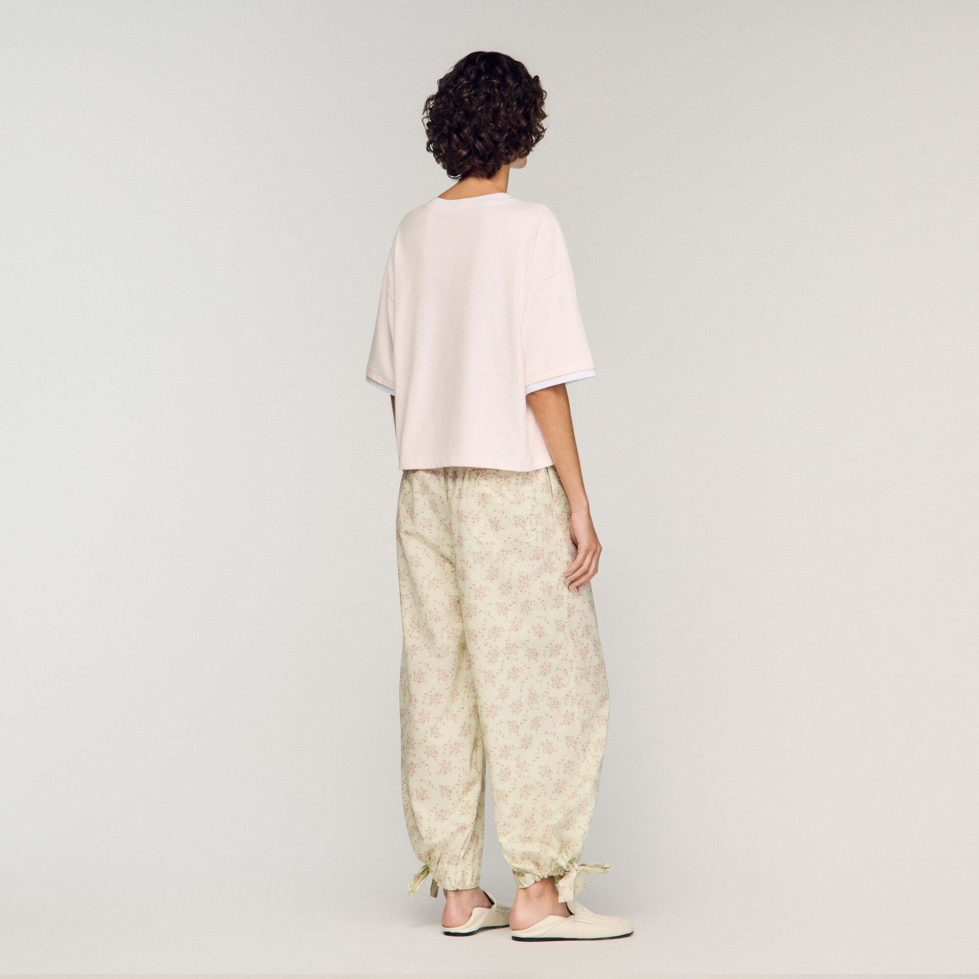 Sandro - Áo thun cotton thêu logo