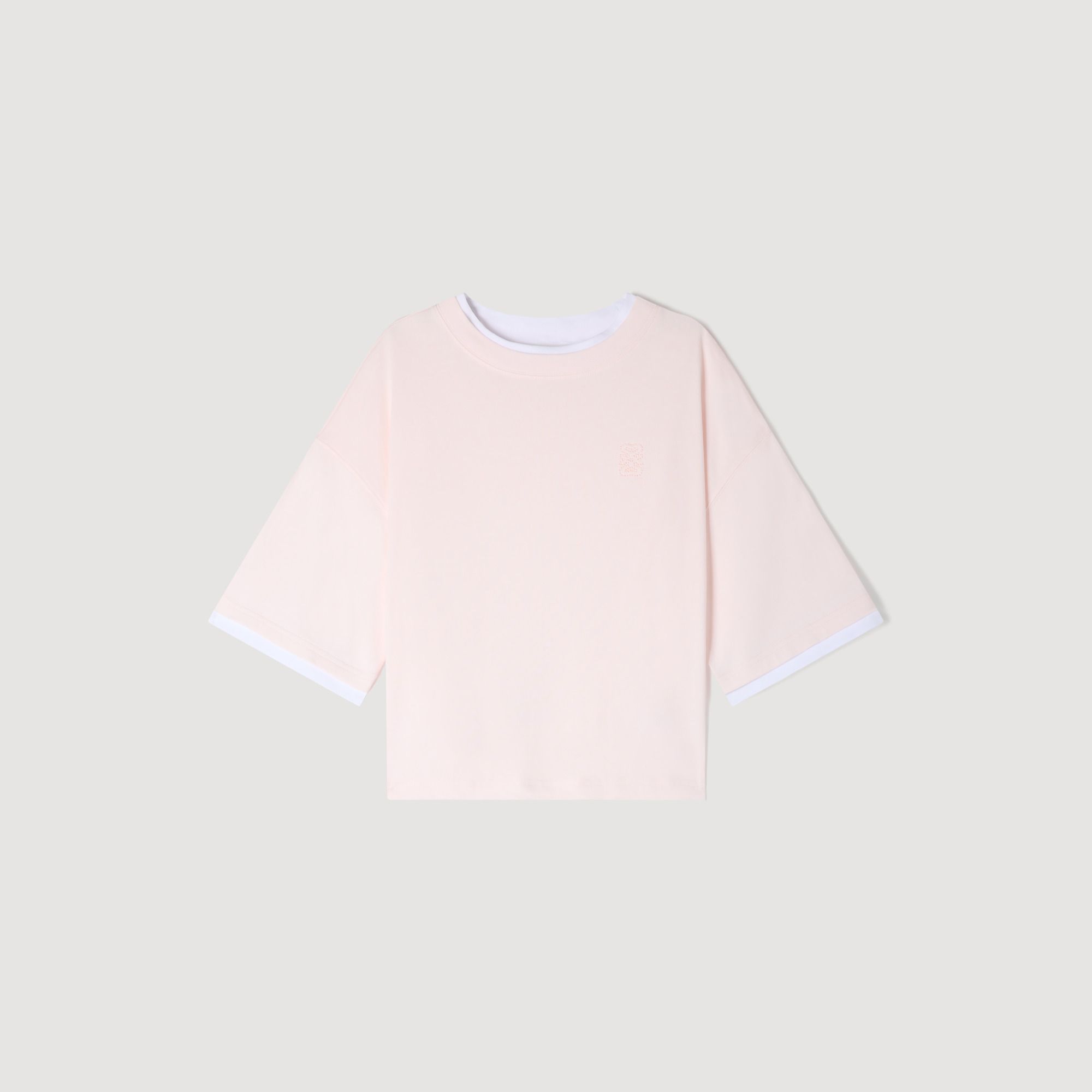 Áo thun cotton thêu logo