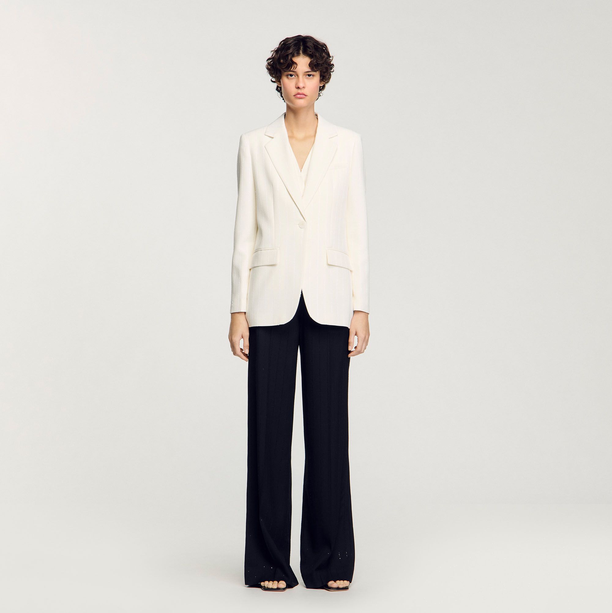Sandro - Áo suit đính sequin