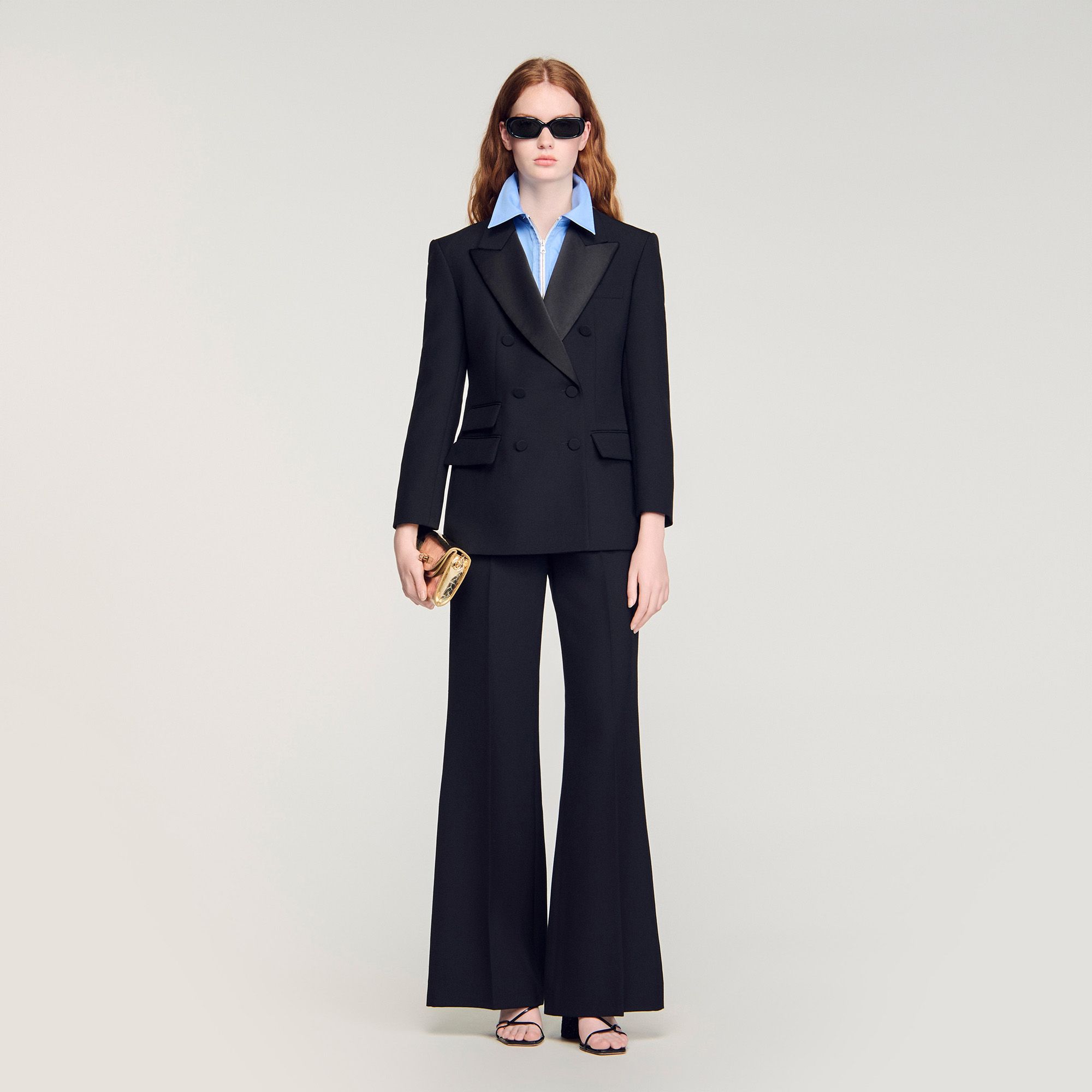Áo vest tuxedo cổ satin