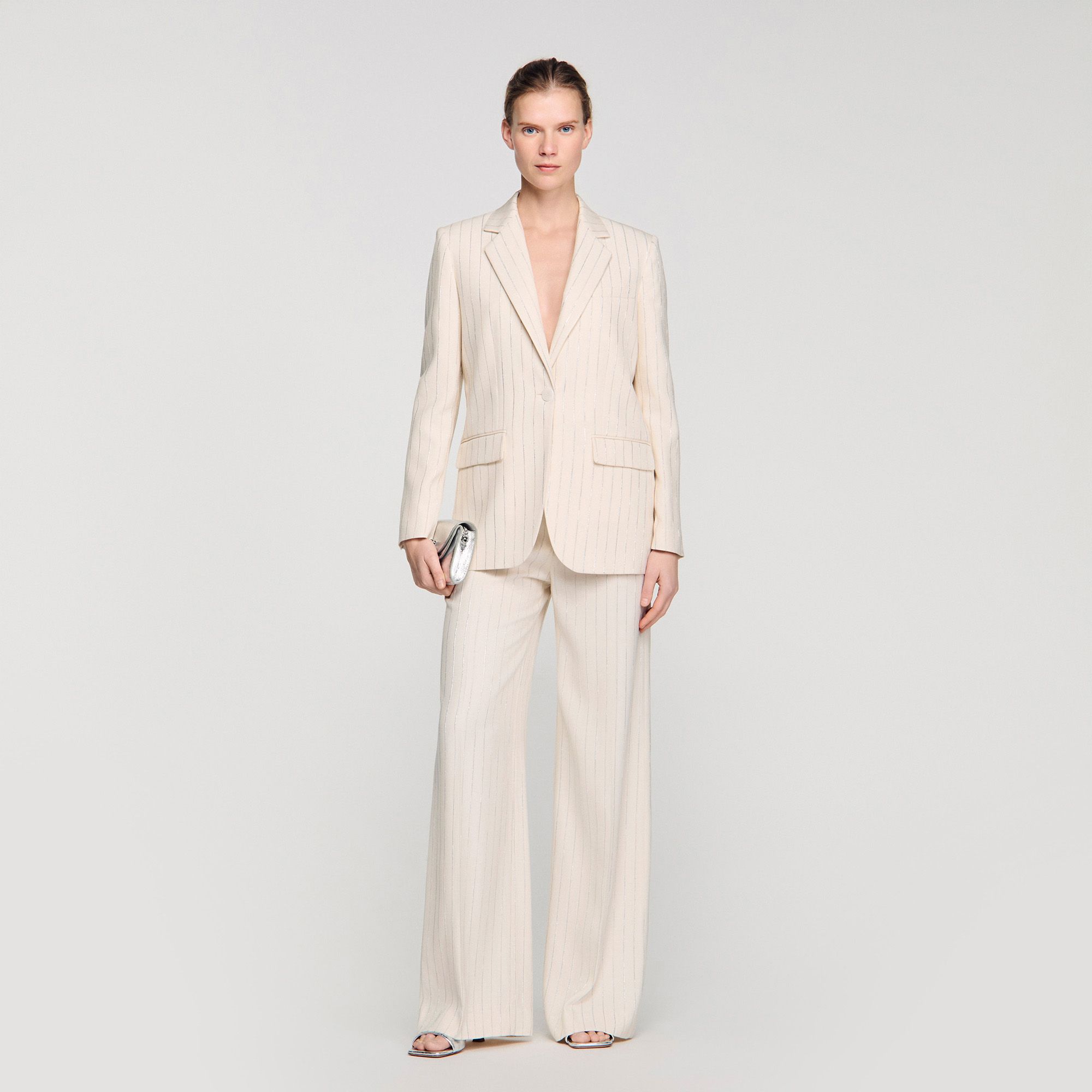 Sandro - Áo khoác vest kẻ sọc