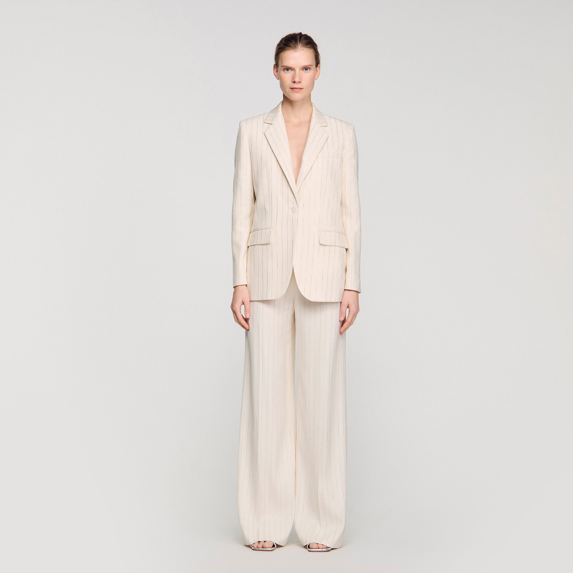 Sandro - Áo khoác vest kẻ sọc