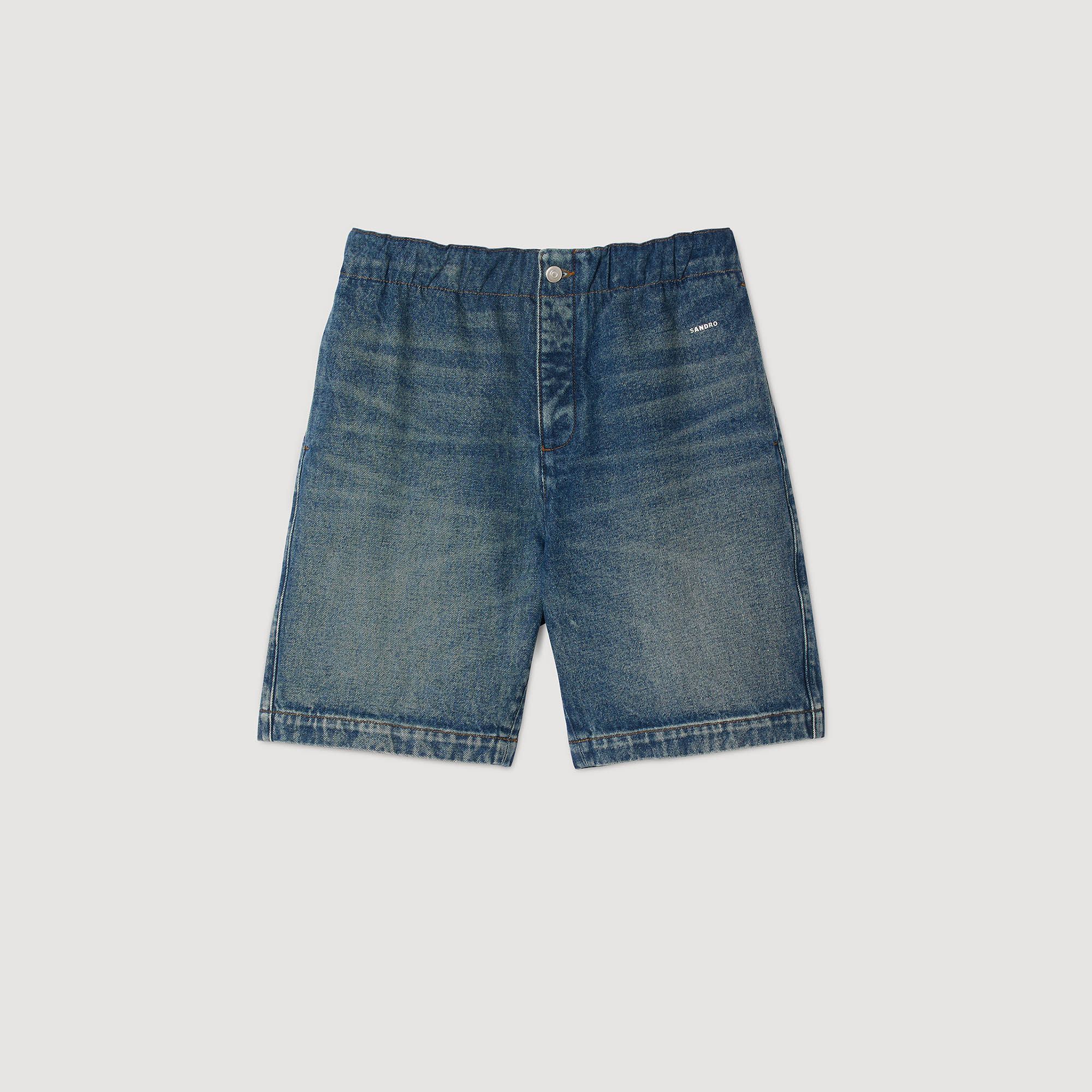Quần short denim co giãn