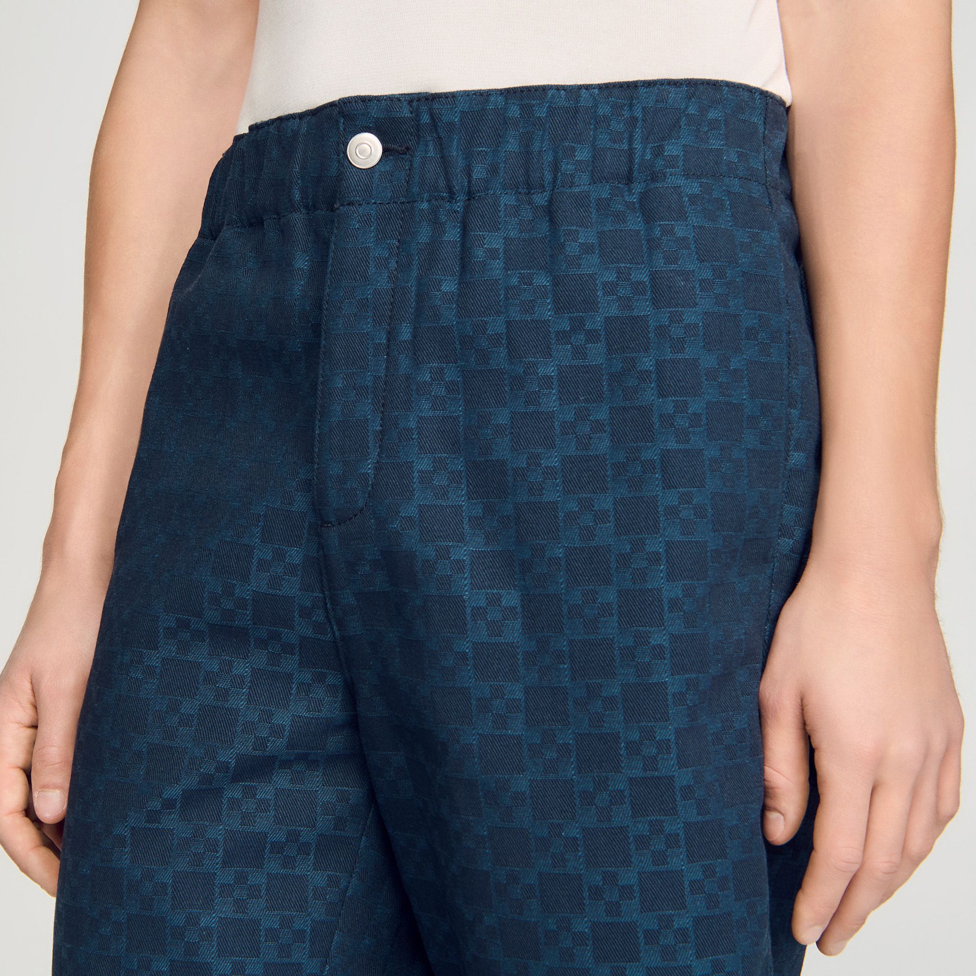 Sandro - Quần short denim Square Cross