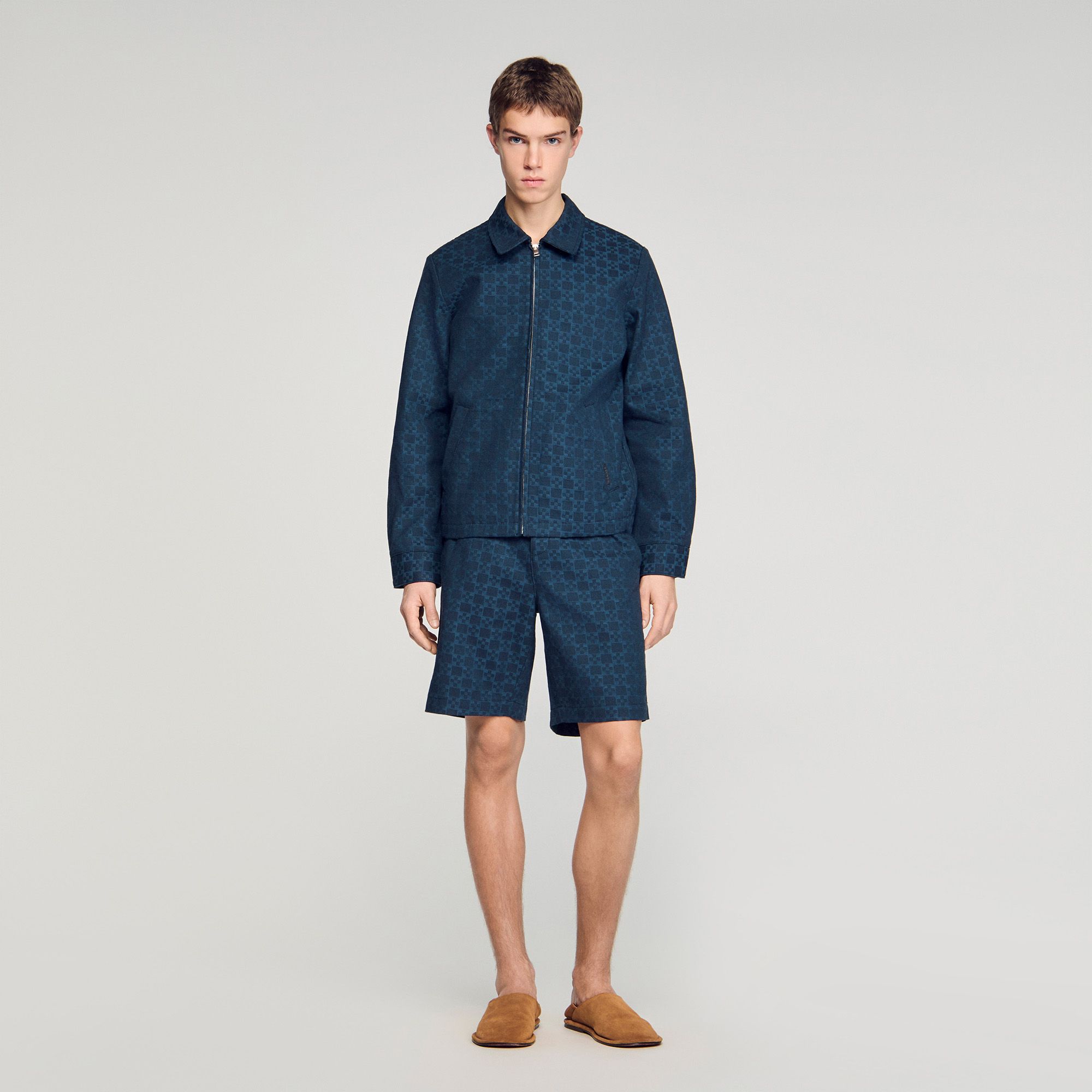 Sandro - Quần short denim Square Cross
