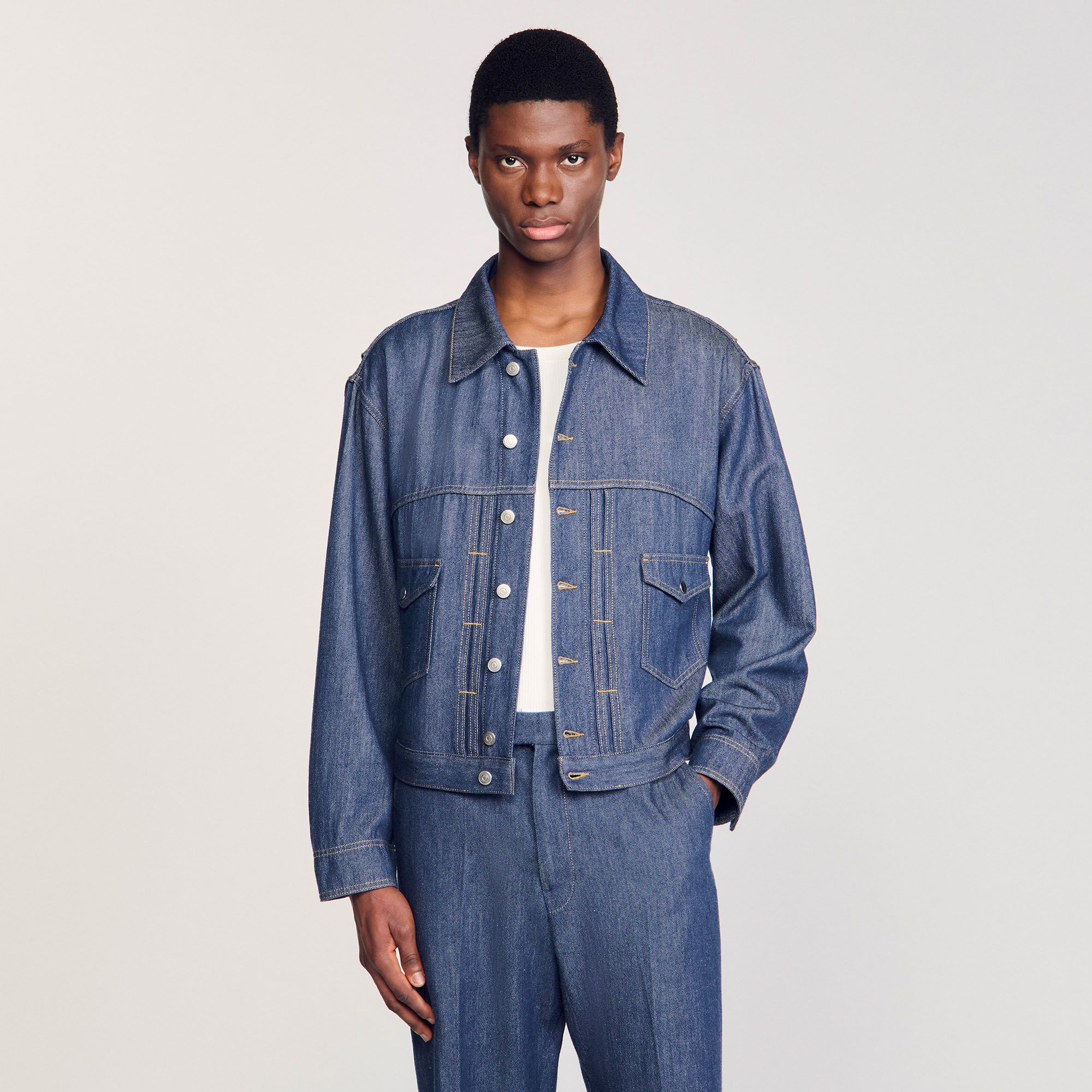 Sandro - Áo khoác chambray