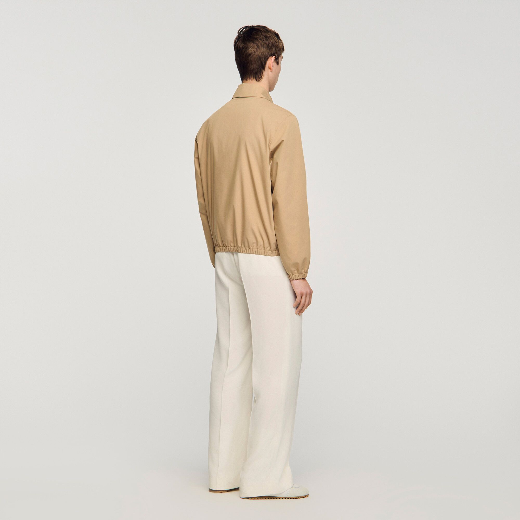 Sandro - Áo khoác cotton zip-up